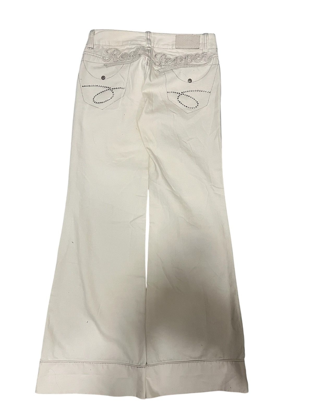 Japanese Brand 💥RED PEPPER FLARE WHITE JEANS (RARE) GOLD LABEL BRAND NEW💥 Size 30" / US 8 / IT 44 - 2 Thumbnail