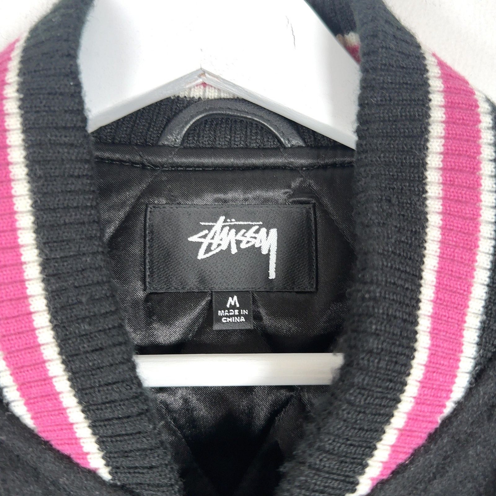 Stussy Stussy 'Talk Melton' Striped Varsity Jacket Size US M / EU 48-50 / 2 - 4 Thumbnail