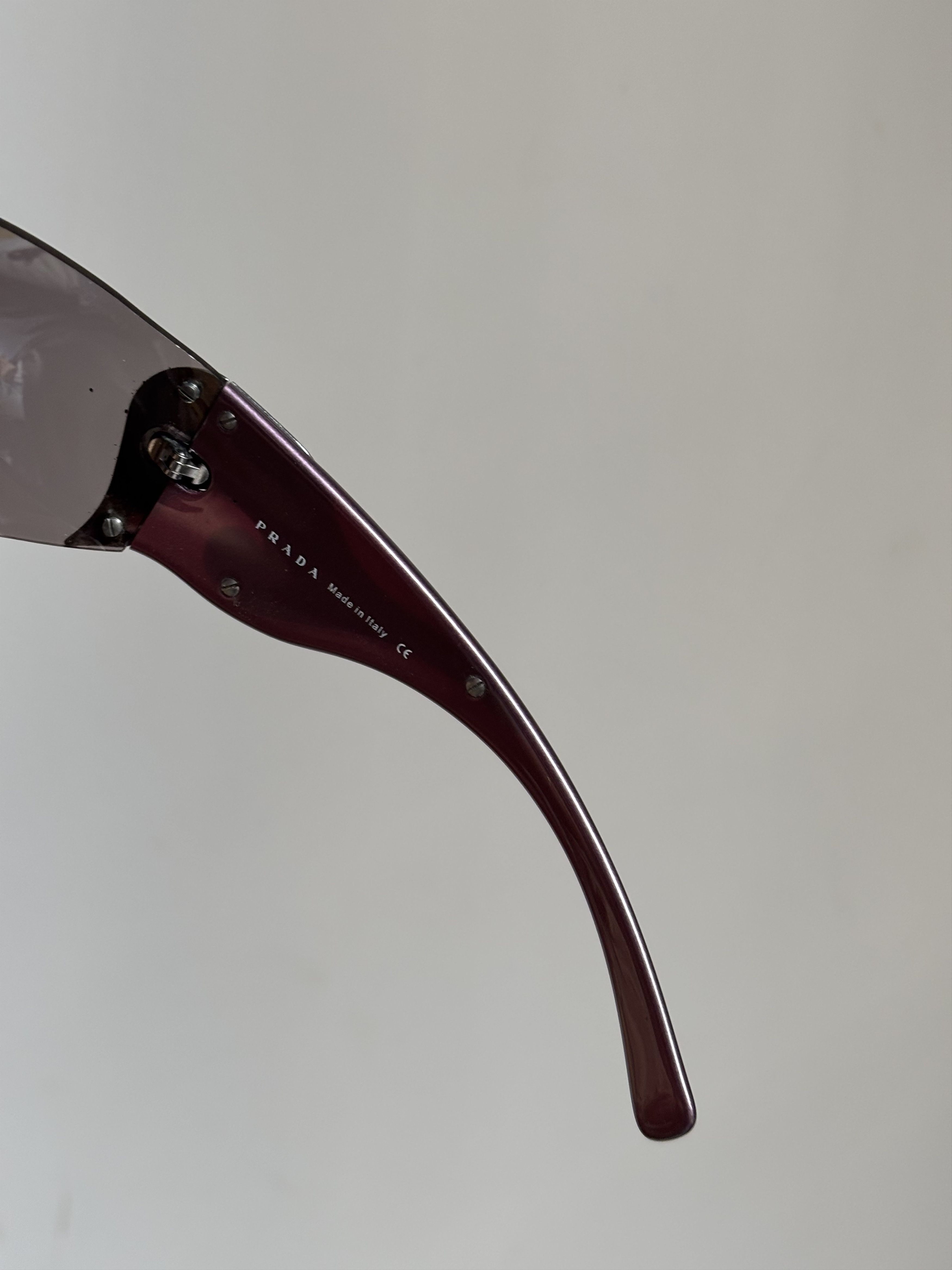 Prada PRADA Sunglasses 2004 Flame Chrome Star Mask Fire Vintage Size ONE SIZE - 7 Thumbnail