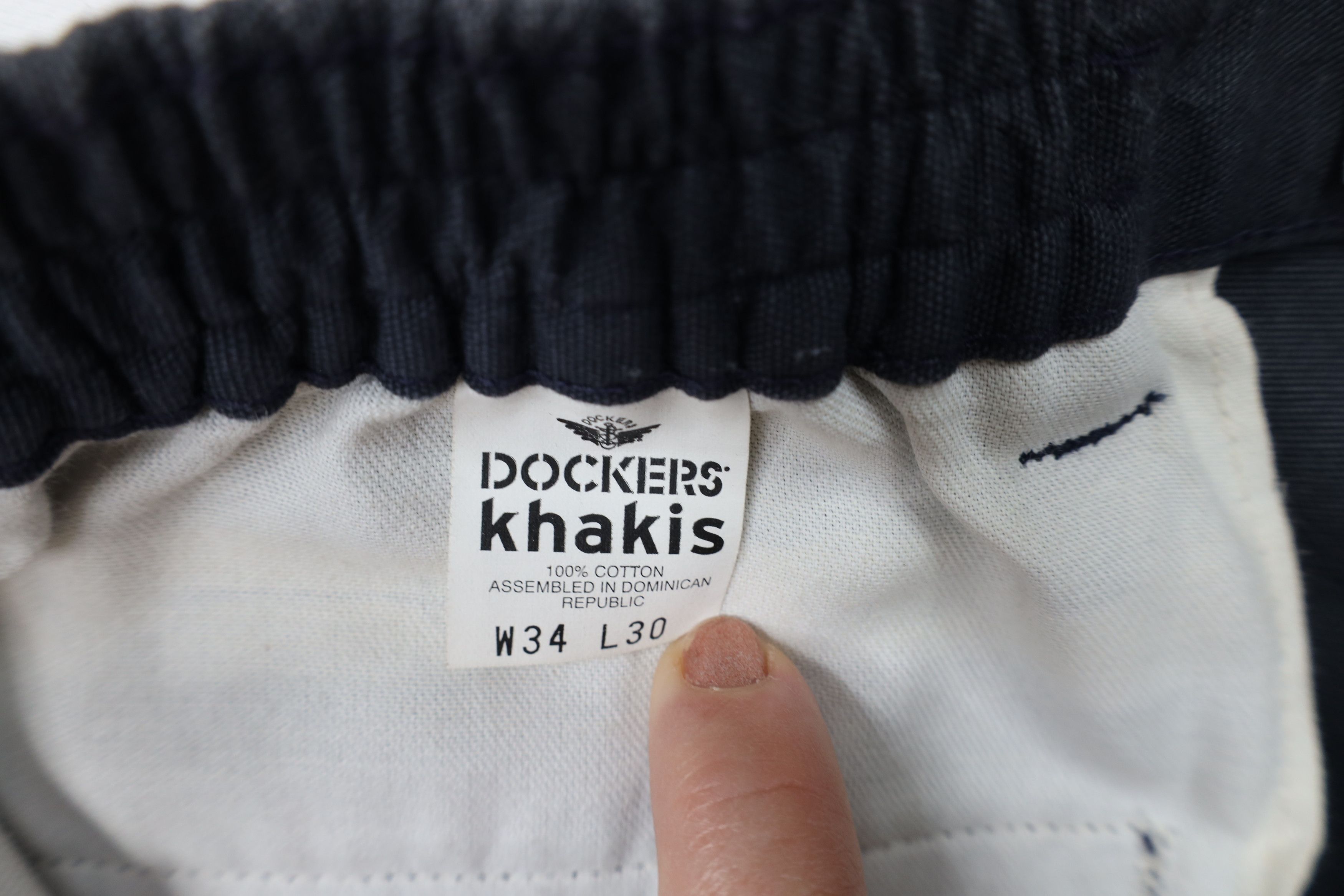 Dockers Vintage 90s Dockers Straight Leg Chino Pants Steel Blue Size US 34 / EU 50 - 10 Thumbnail