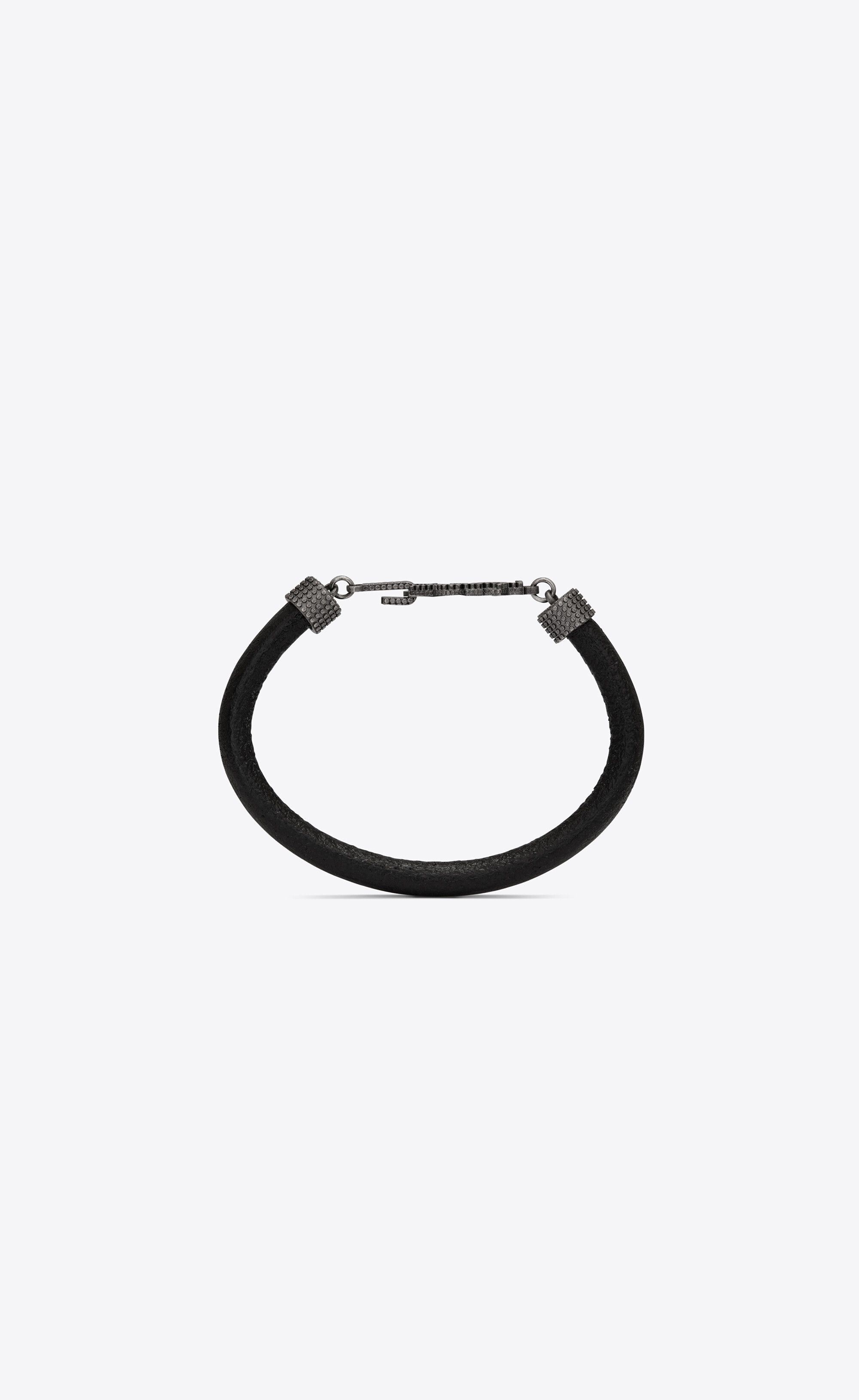 Saint Laurent Paris o1smrcs1224 Size: OS / Opyum Bracelet Crinkled Leather Size ONE SIZE - 2 Thumbnail