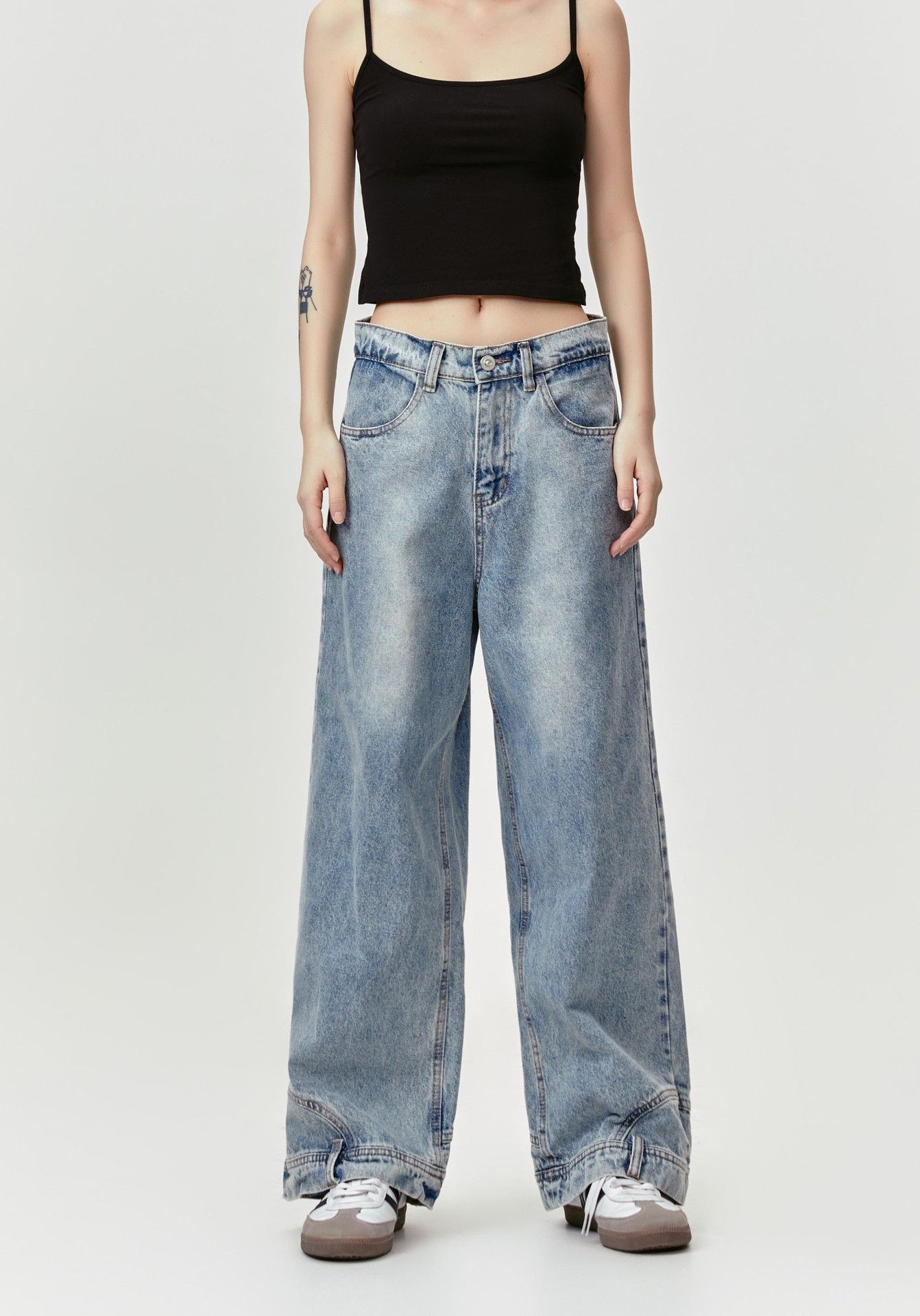 Japanese Brand American retro washed distressed loose straight leg jeans Size US 32 / EU 48 - 1 Thumbnail
