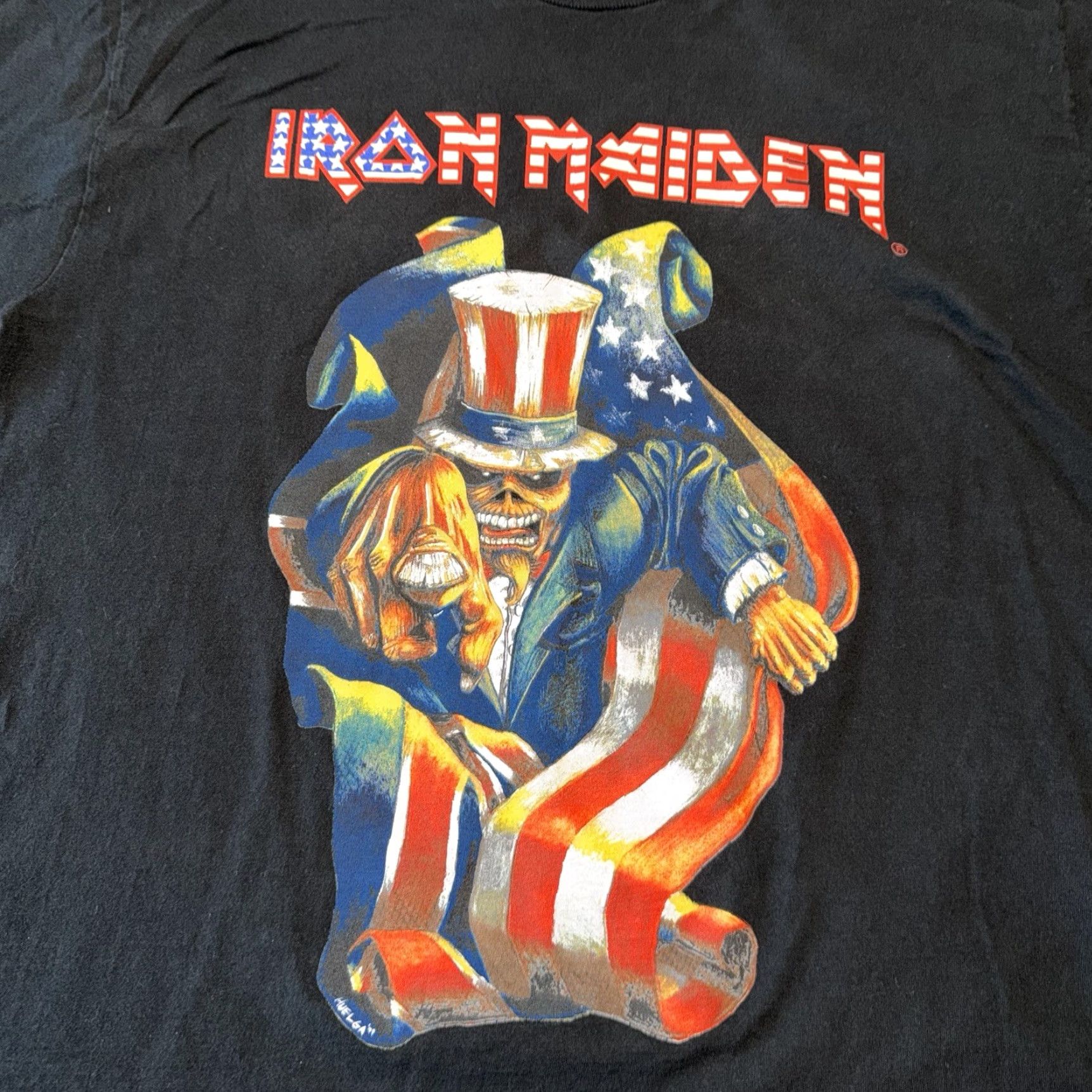 Vintage VINTAGE Iron Maiden Eddie The Head Uncle Sam T Shirt XL Black Men Short Sleeve Crew Neck Graphic Print T-Shirt Retro Womens/Mens? Size US XL / EU 56 / 4 - 2 Thumbnail