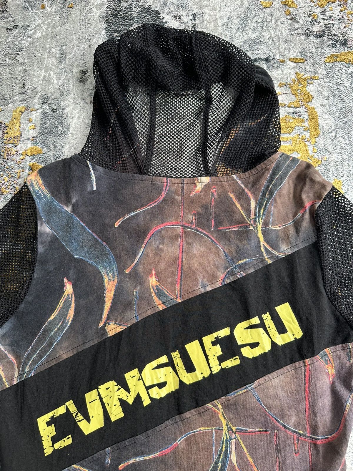 Japanese Brand SUCHANG CRAZY ABSTRACT MESH HOODIE GLITTER PUNK SICK STYLE Size US M / EU 48-50 / 2 - 5 Thumbnail