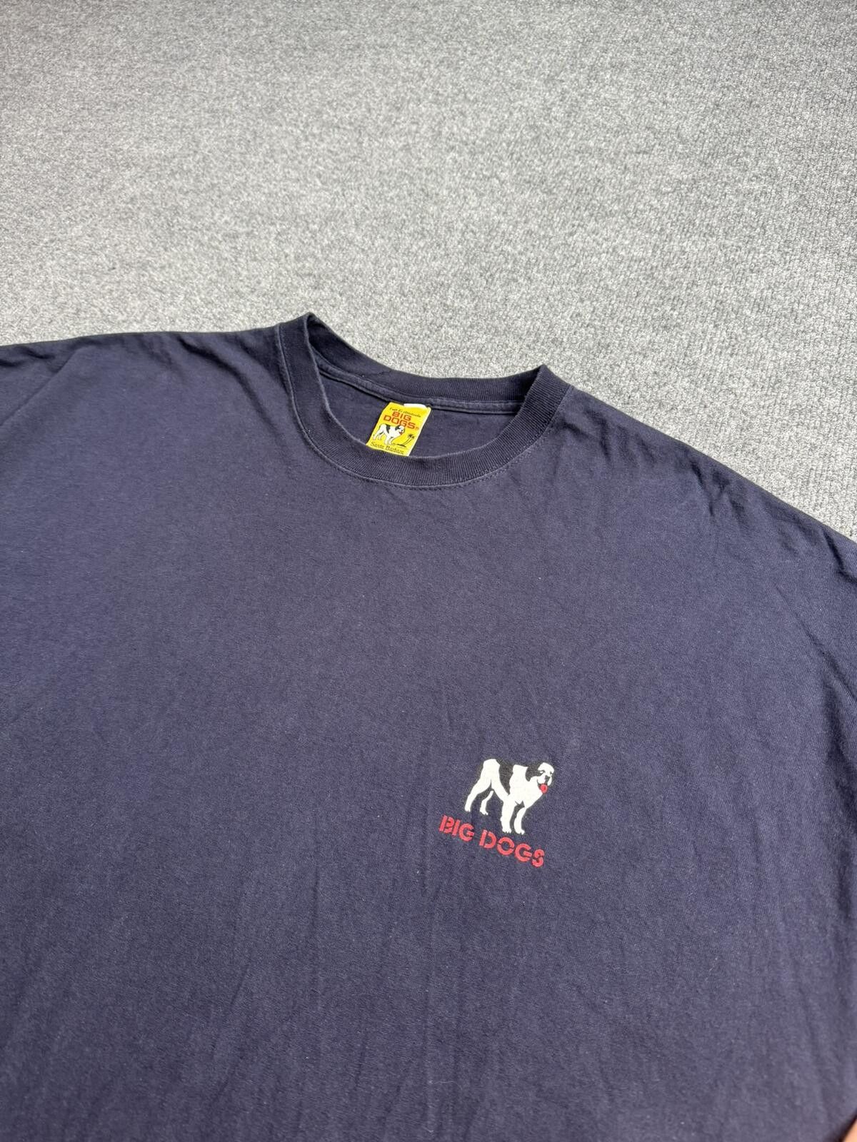 Big Dogs Y2K 04 Vintage Big Dogs Large and in Charge Tshirt Navy XXL Size US XXL / EU 58 / 5 - 4 Thumbnail