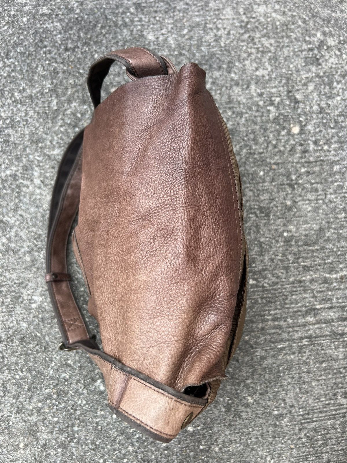 Leather VTG Ibiza Japan Patina Hybrid Leather Sling Bag Size ONE SIZE - 11 Thumbnail