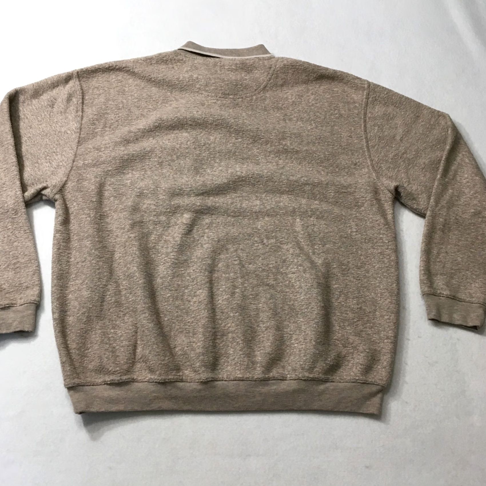 Vintage VINTAGE Taylor & Henry Men's XL Polo Collar Sweatshirt Long Sleeve BEIGE Size US XL / EU 56 / 4 - 7 Thumbnail