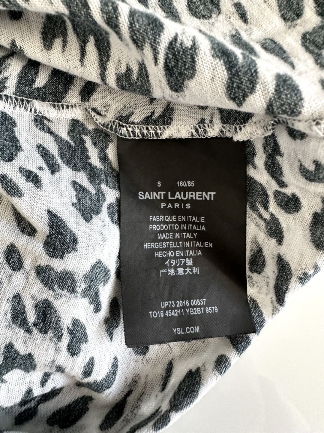 Saint Laurent Paris Saint Laurent Leopord T-Shirt Size S / US 4 / IT 40 - 3 Thumbnail