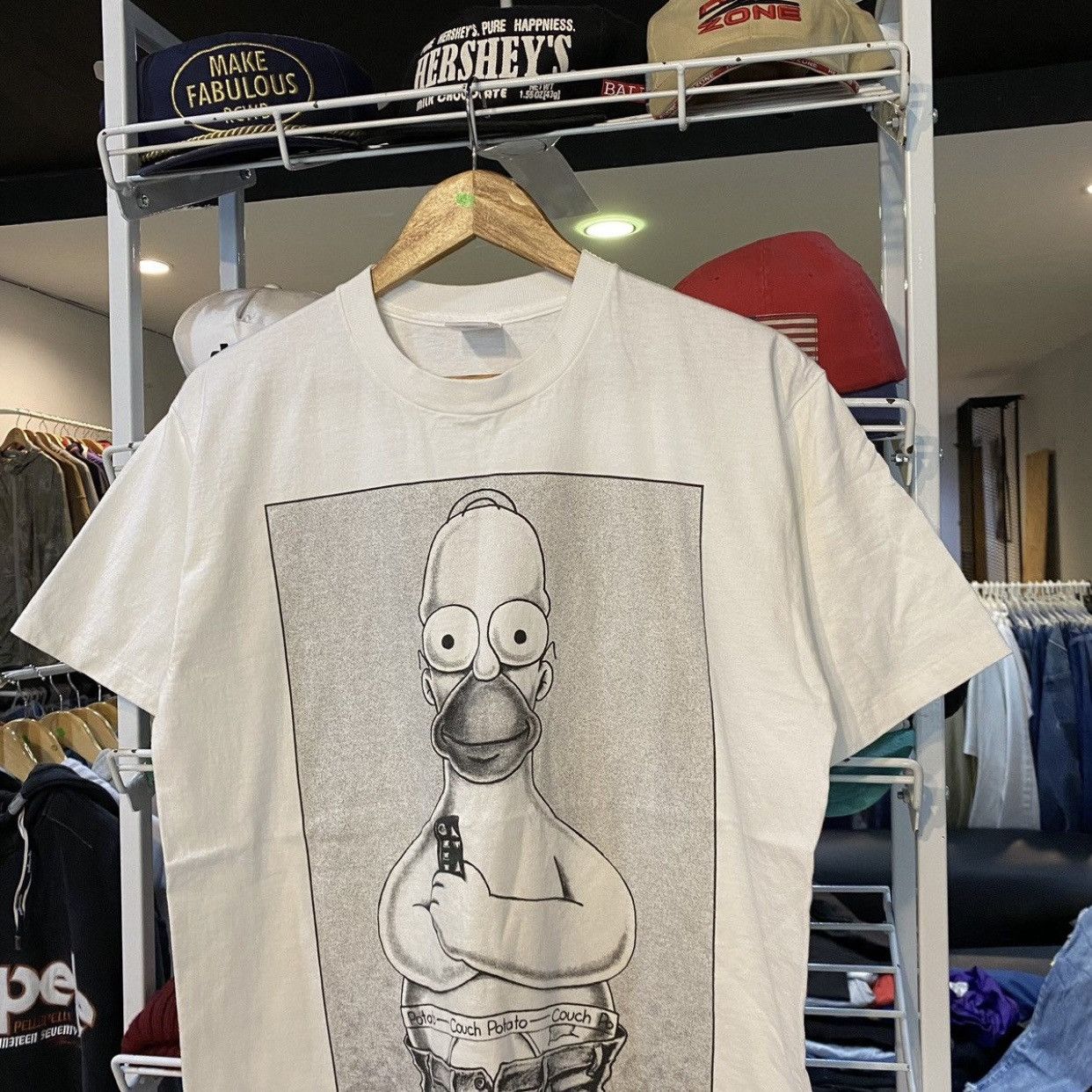 The Simpsons VTG 90s The Simpsons Homer Couch Potato Calvin Klein Parody Size US L / EU 52-54 / 3 - 3 Thumbnail