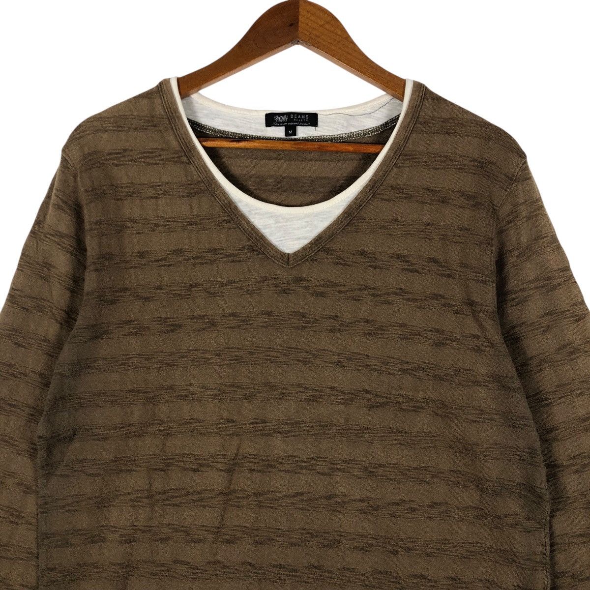 Beams Plus BEAMS Heart Nice Design Double Layer Longsleeve Shirt Size US M / EU 48-50 / 2 - 2 Thumbnail