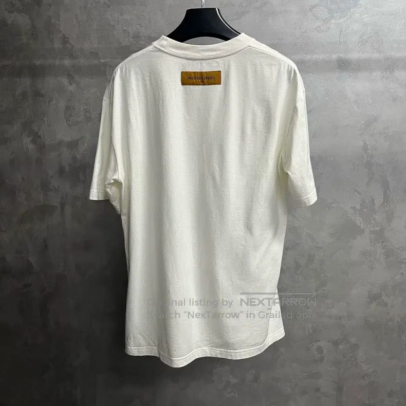 Louis Vuitton Louis Vuitton White Logo Animal Print Crew Neck T-Shirt Size US XL / EU 56 / 4 - 5 Thumbnail