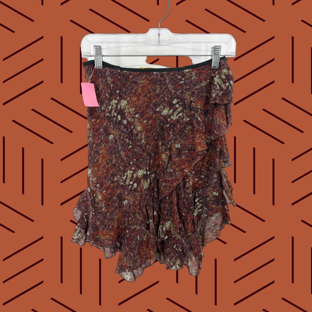 Catherine Malandrino Mini Skirt A-Line Brown Size 8 Pre-Owned