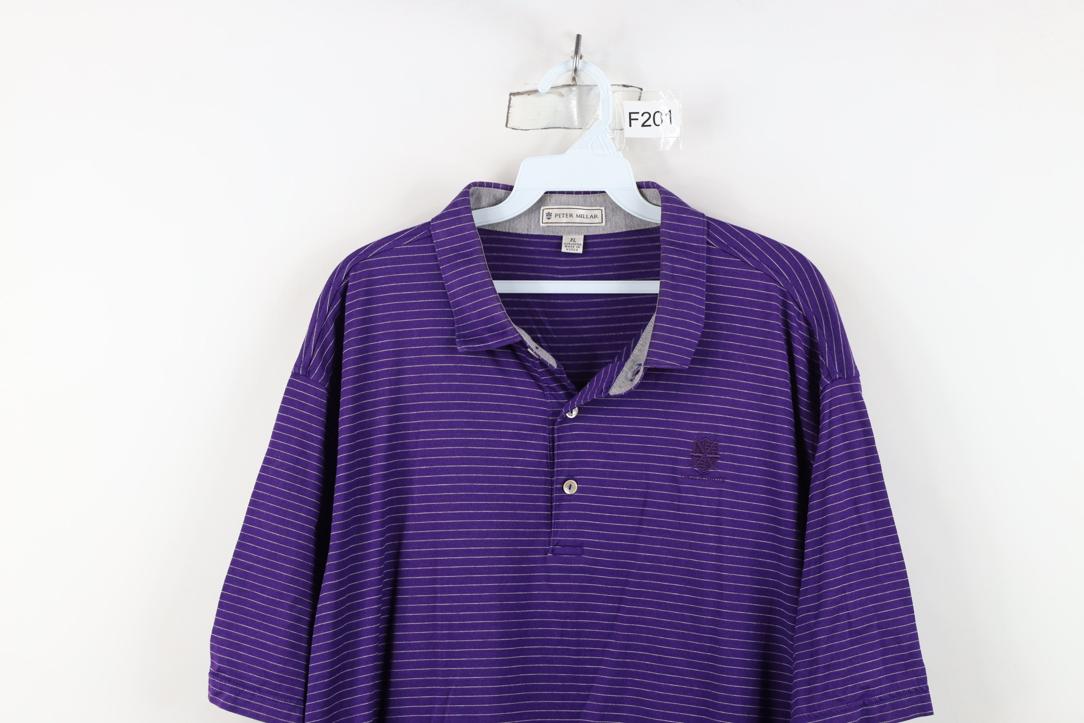 Peter Millar Peter Millar Cotton Knit Collared Golf Polo Shirt Purple Size US XL / EU 56 / 4 - 2 Thumbnail