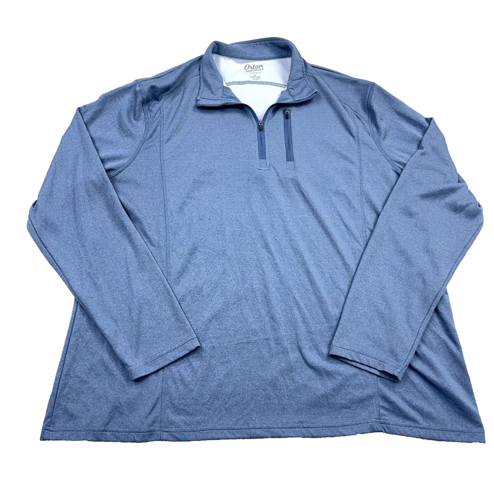 Vintage Orton Brothers Sweater Men XL Blue Pullover Quarter Zip Performance Wicking Golf Size US XL / EU 56 / 4 - 2 Thumbnail