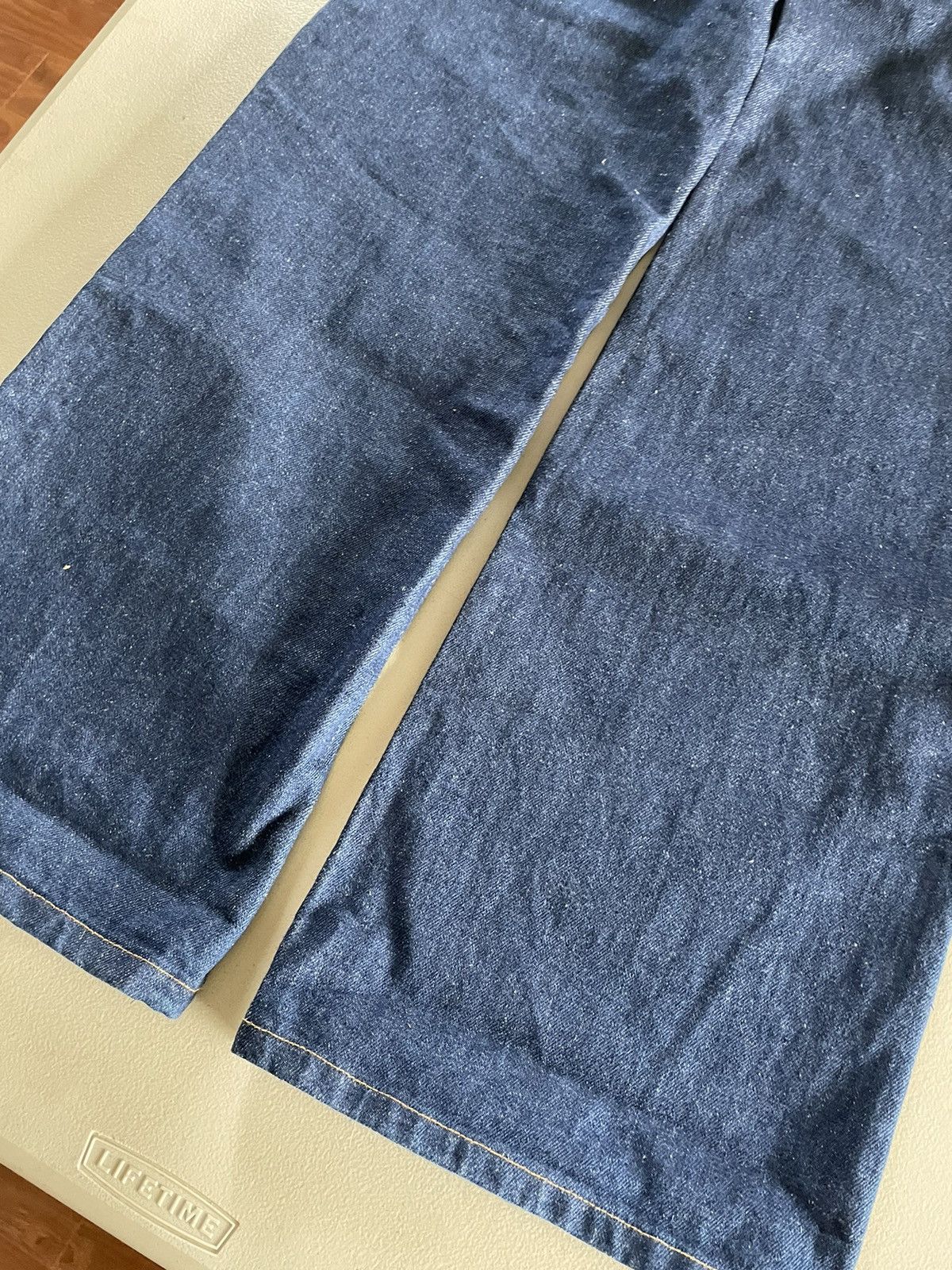 Other Vintage 80’s Big Blue Wide Leg Indigo Blue Denim Jeans Size US 31 - 7 Thumbnail