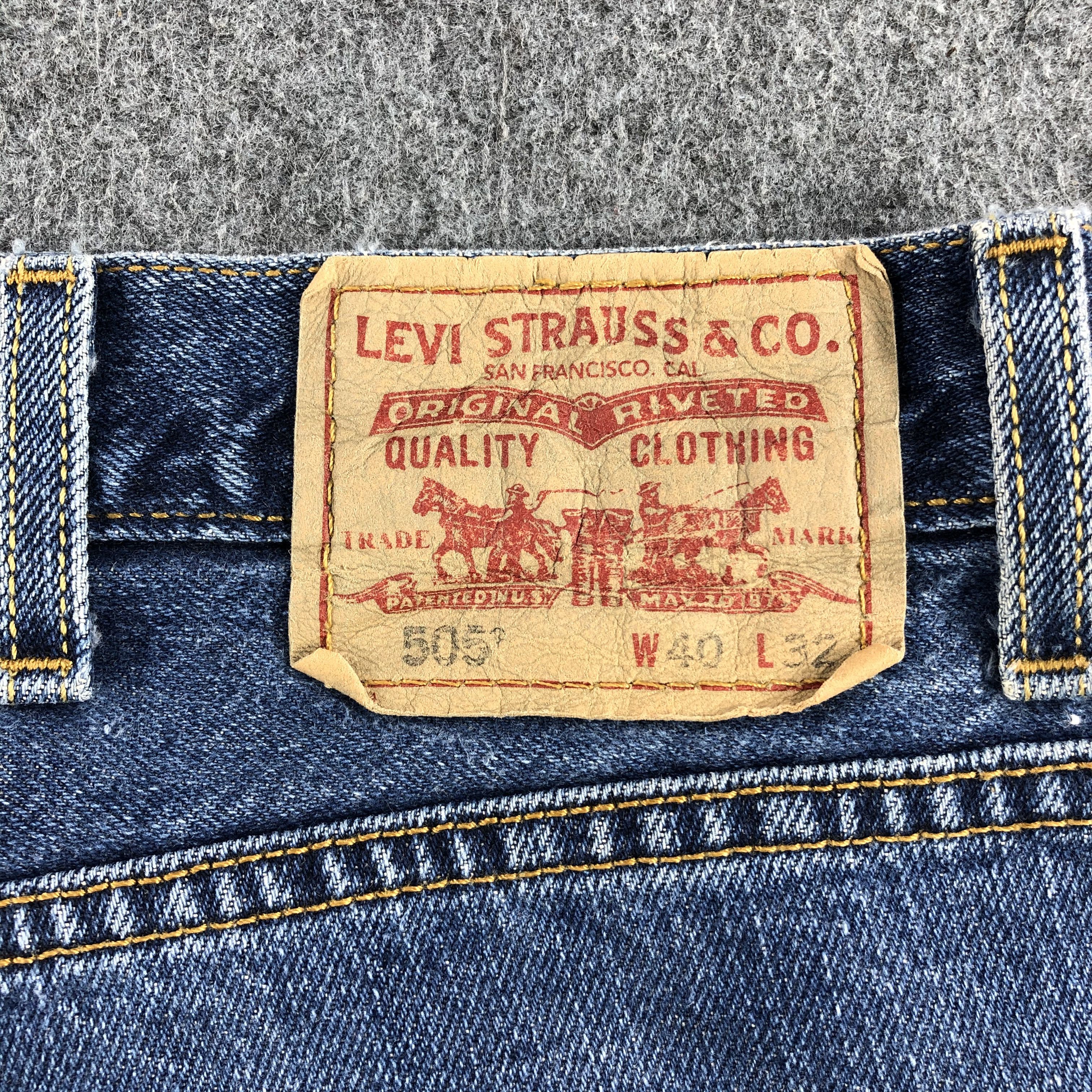 Levi's Vintage Blue Wash Levis 505 Jeans-J1660 Size US 40 / EU 56 - 5 Thumbnail