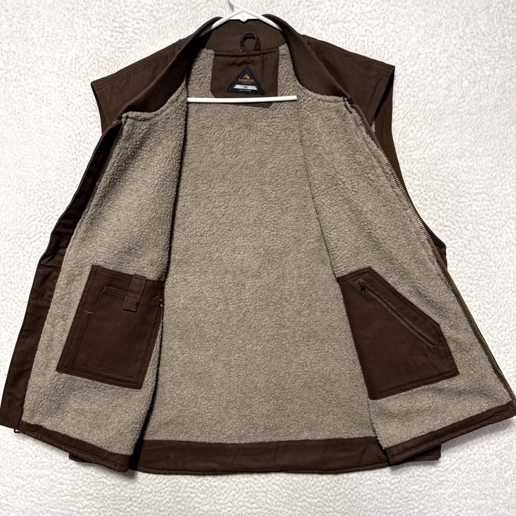 Vintage Ridgecut Toughwear Vest Men 2XL Brown Zip Lined Outdoor Casual Workwear Size US XXL / EU 58 / 5 - 3 Thumbnail