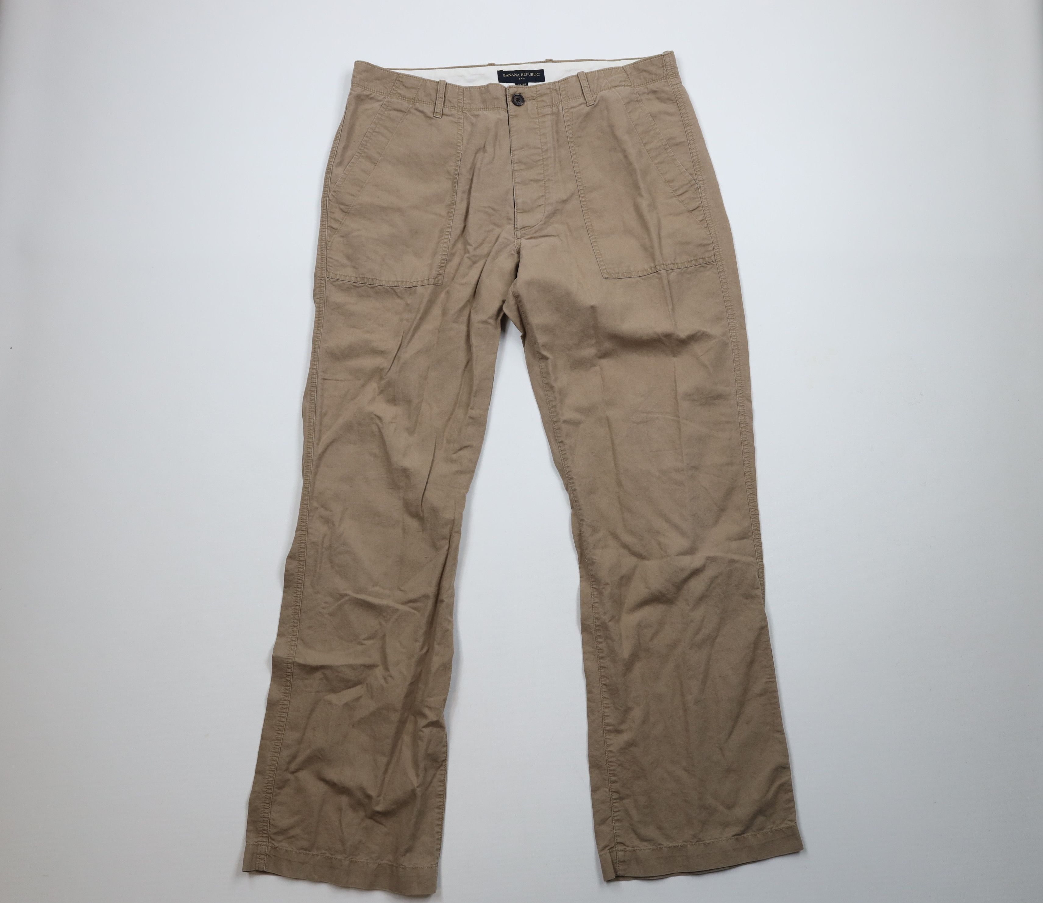 Banana Republic × Vintage Vintage Banana Republic Blend Wide Leg Harem Pants Beige Size US 36 / EU 52 - 1 Thumbnail