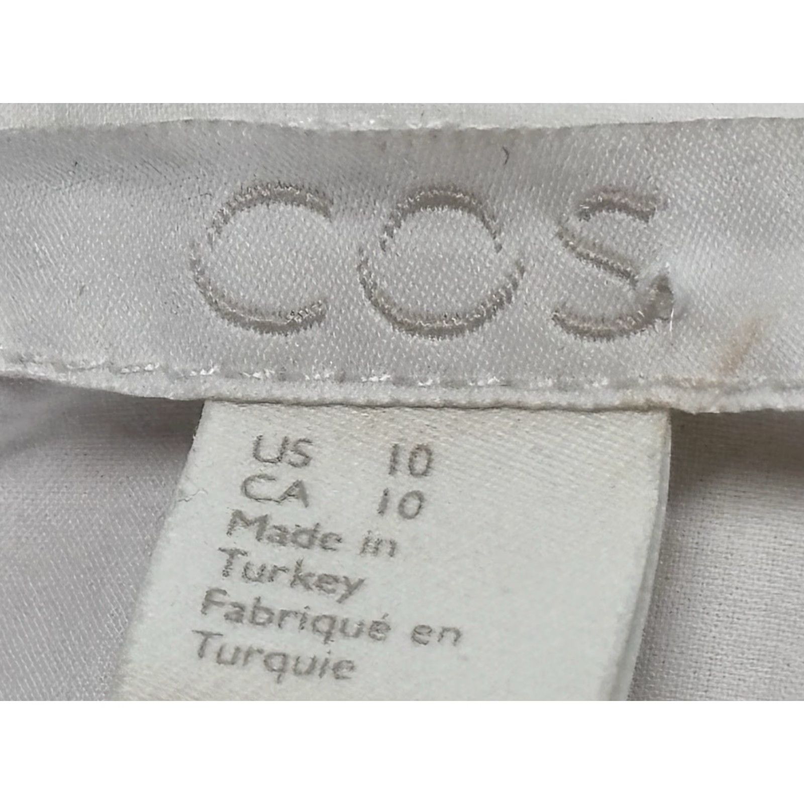 Cos VINTAGE COS Tunic Blouse Sz 10 Women’s White Cotton Long Sleeve Classic Capsule Size L / US 10 / IT 46 - 7 Thumbnail