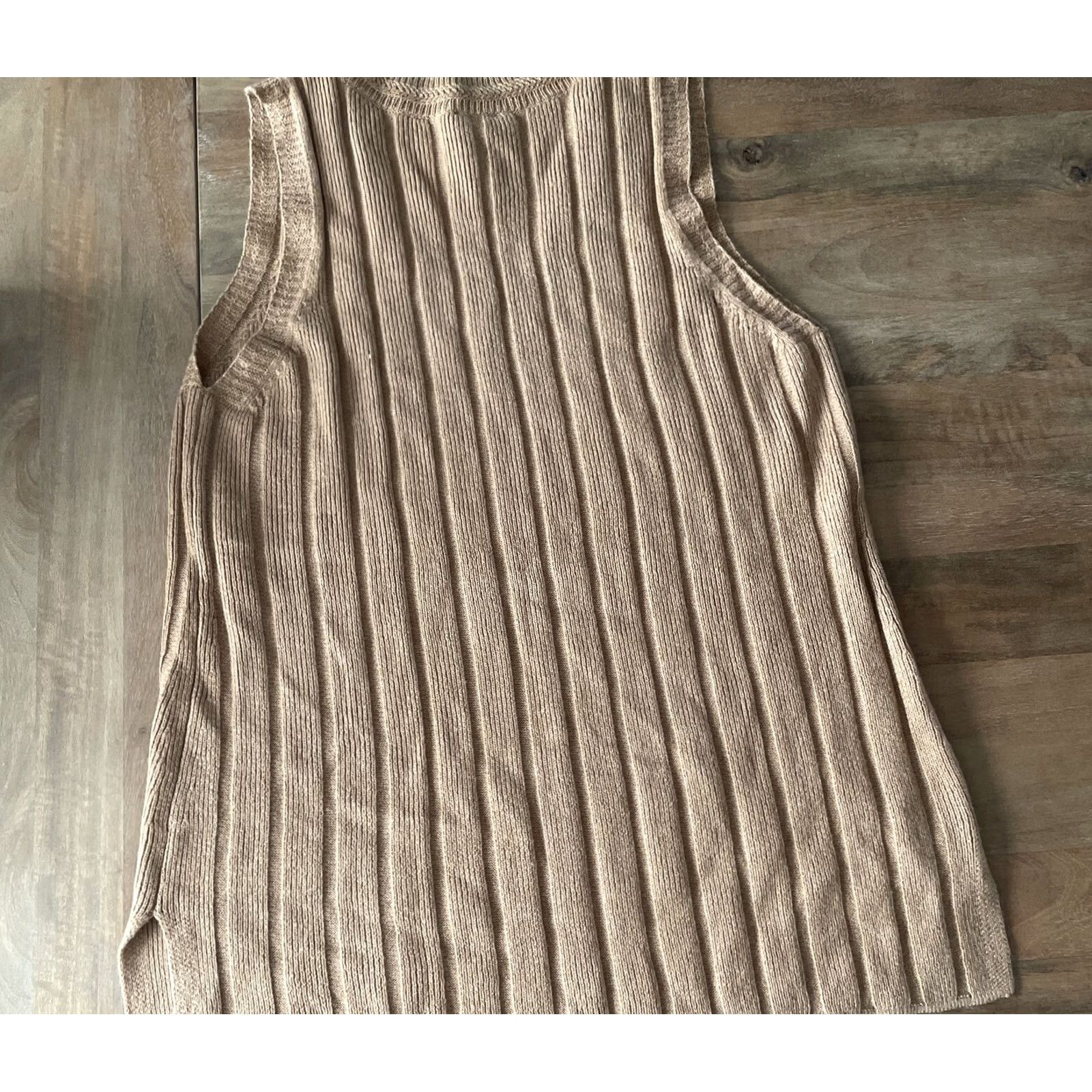 Talbots Talbots Sweater Vest Women’s L Brown Knit Sleeveless V-Neck Pullover Tank Top Vest Knit Pattern Solid Size L / US 10 / IT 46 - 2 Thumbnail