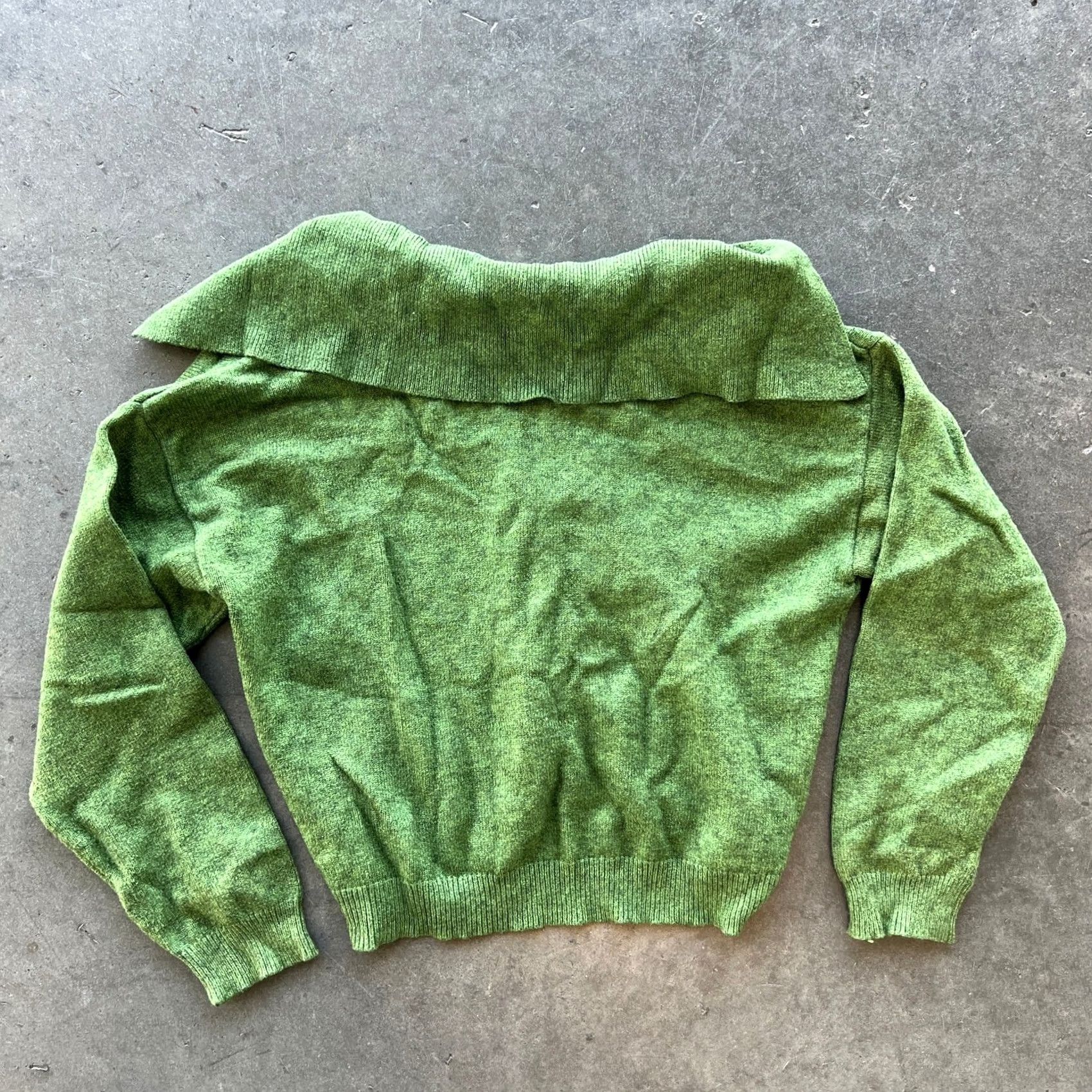 Onia VINTAGE NIA Long Sleeve Collared Knit Pullover Sweater Green Womens XS Size XS / US 0-2 / IT 36-38 - 2 Thumbnail
