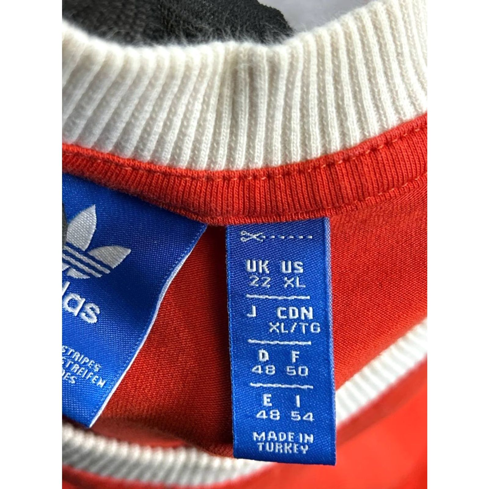 Adidas Adidas Sweatshirt Womens Xl Orange 3 Stripe Cotton Pullover Size XL / US 12-14 / IT 48-50 - 4 Thumbnail