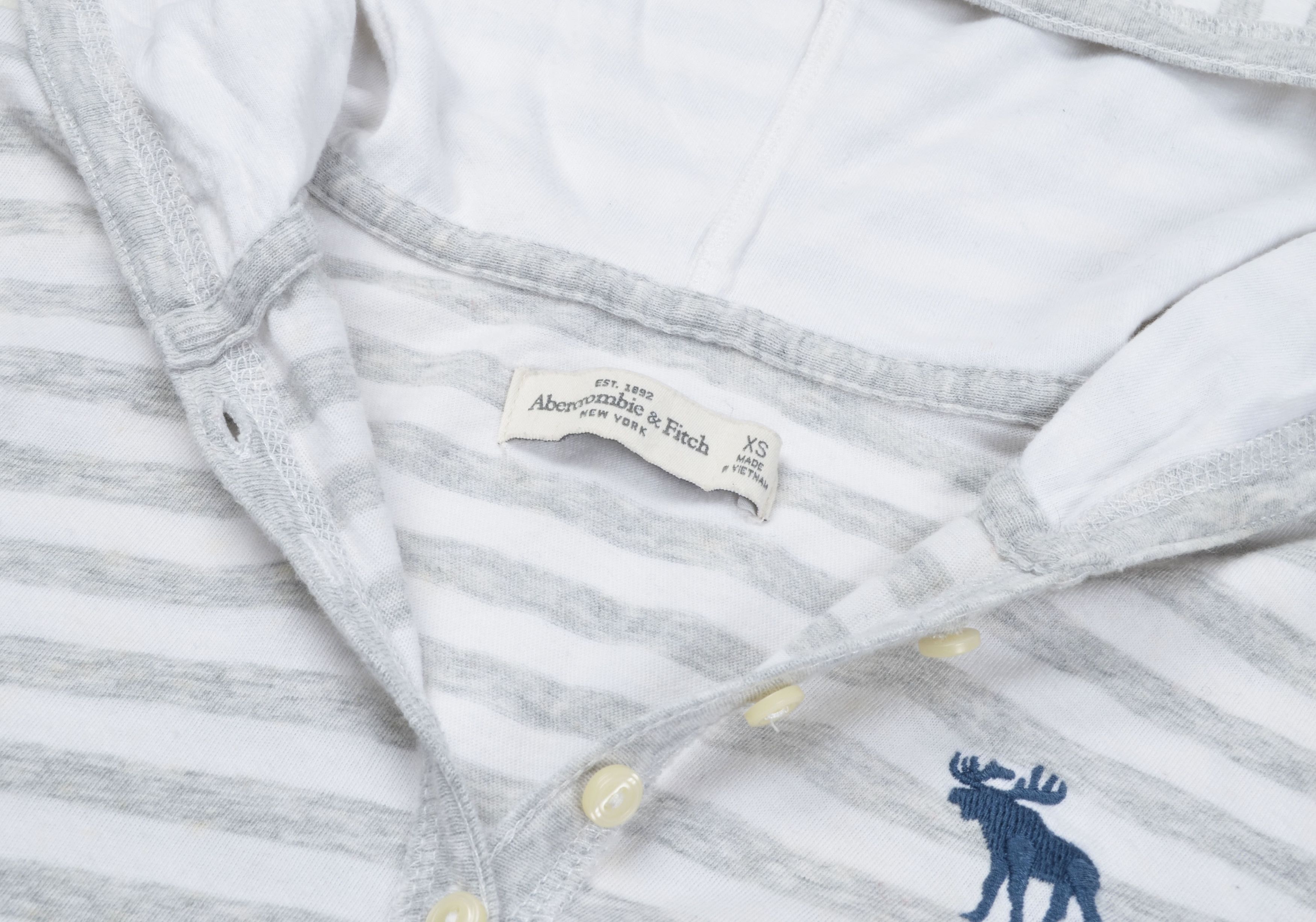 Abercrombie & Fitch Vintage Abercrombie & Fitch Y2K Hooded Striped Baby Doll Top Size XS / US 0-2 / IT 36-38 - 8 Thumbnail