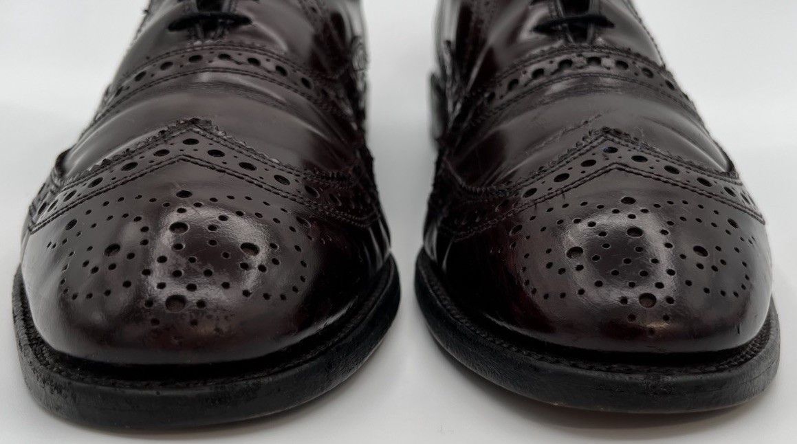 Allen Edmonds Allen Edmonds MCALLISTER Size 9.5 D Burgundy Leather Oxfords Size US 9.5 / EU 42-43 - 3 Thumbnail