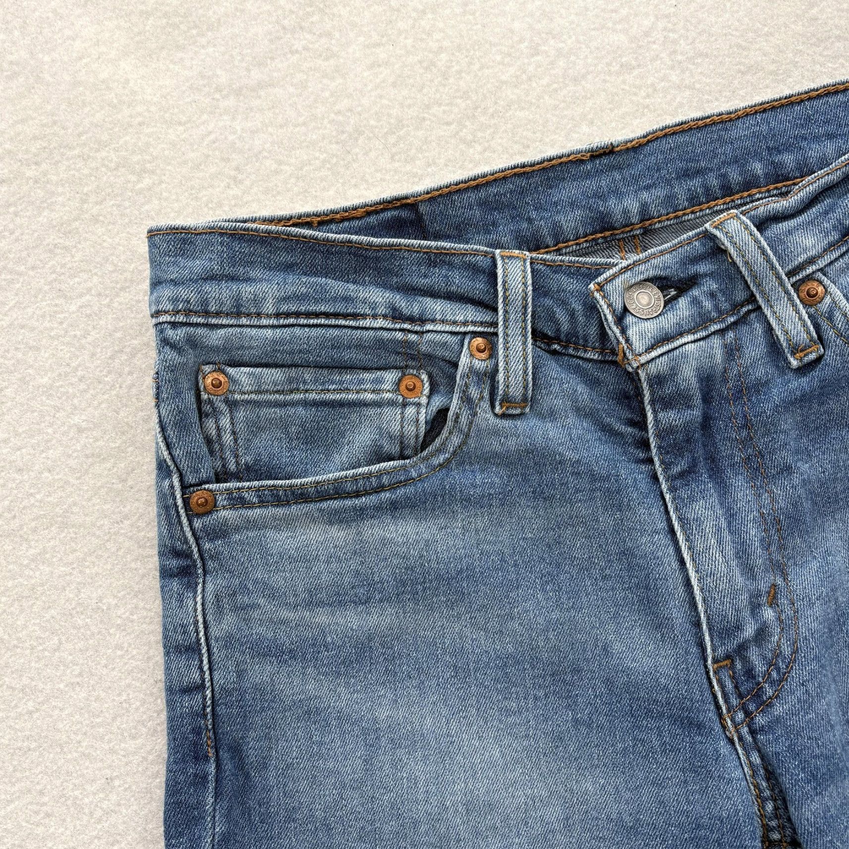 Levi's Levis 511 Jeans Mens 29x32 Blue Medium Wash Slim Straight Stretch Denim Casual Size US 29 - 3 Thumbnail