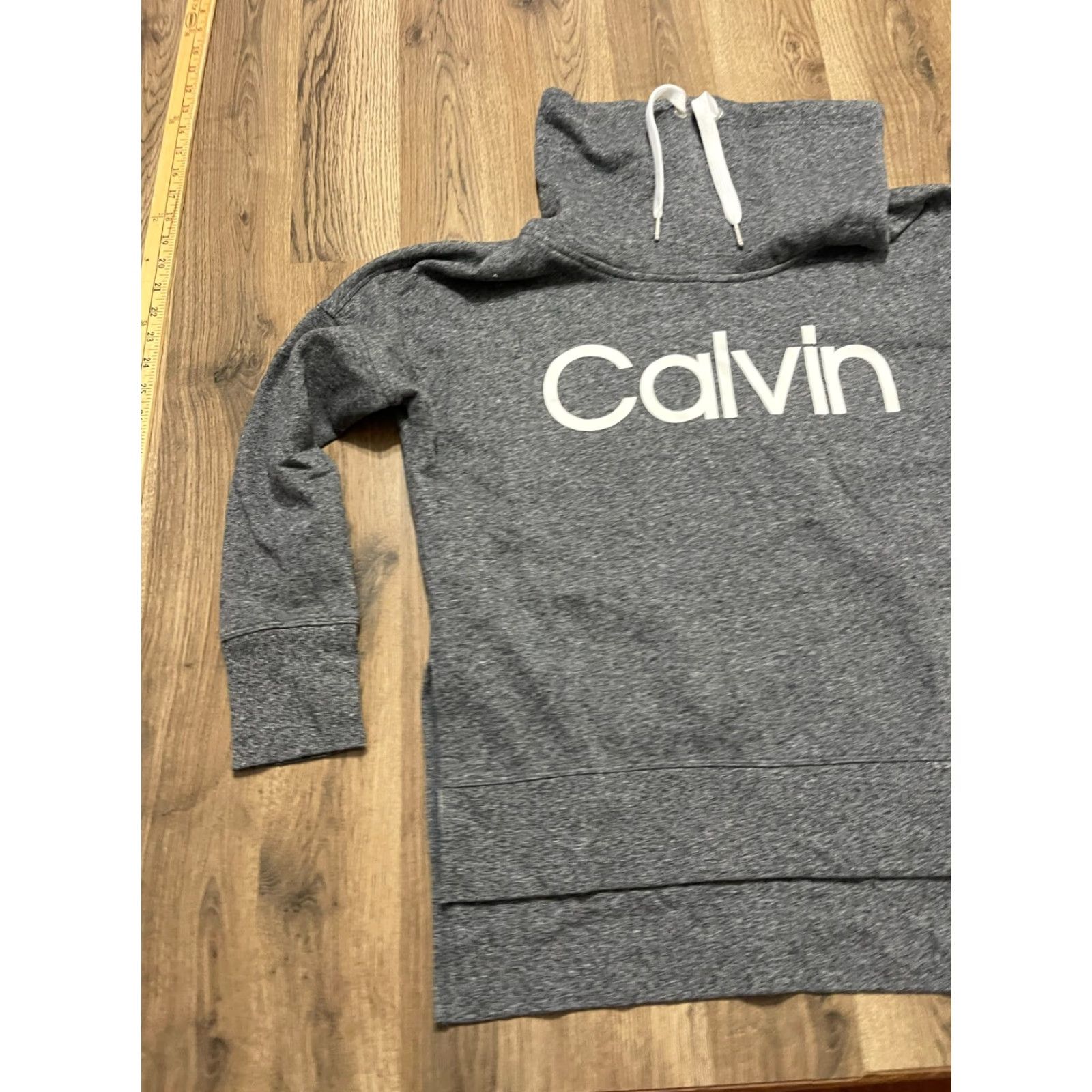 Calvin Klein VINTAGE Calvin Klein Sweater? (No size tag) Gray Turtleneck Long Sleeve Logo Pullover Womens Large? Size L / US 10 / IT 46 - 4 Thumbnail