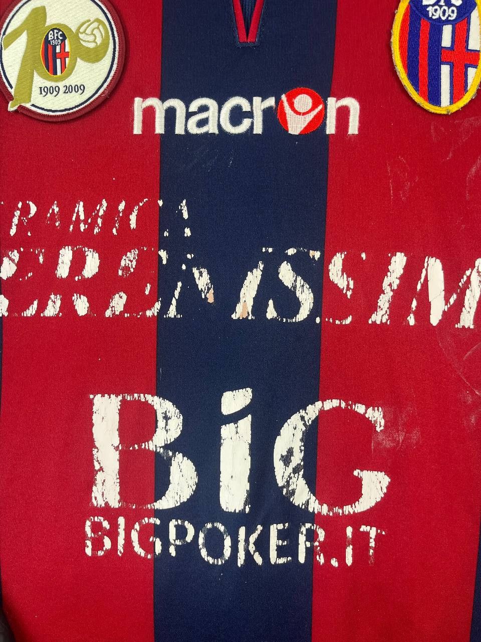 Macron Bologna FC 2008 2009 Home Shirt Macron Zalayeta #25 Size L Size US L / EU 52-54 / 3 - 2 Thumbnail