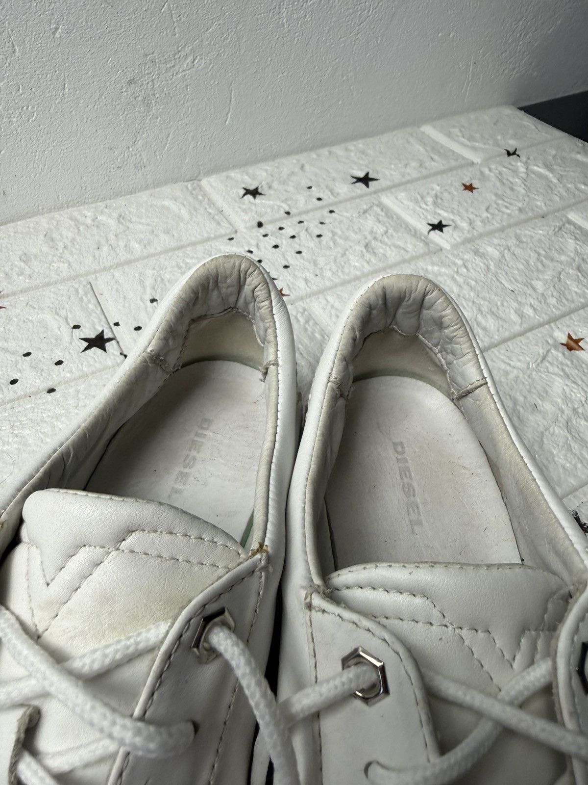 Diesel DIESEL WOMEN SNEAKERS US7 UK6.5 EUR39 Leather White Casual Size US 7 / IT 37 - 12 Thumbnail