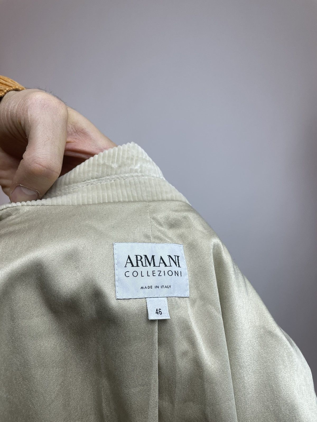 Armani Collezioni Armani Collezioni Light Brown Corduroy Blazer Jacket Italy Size L / US 10 / IT 46 - 9 Thumbnail