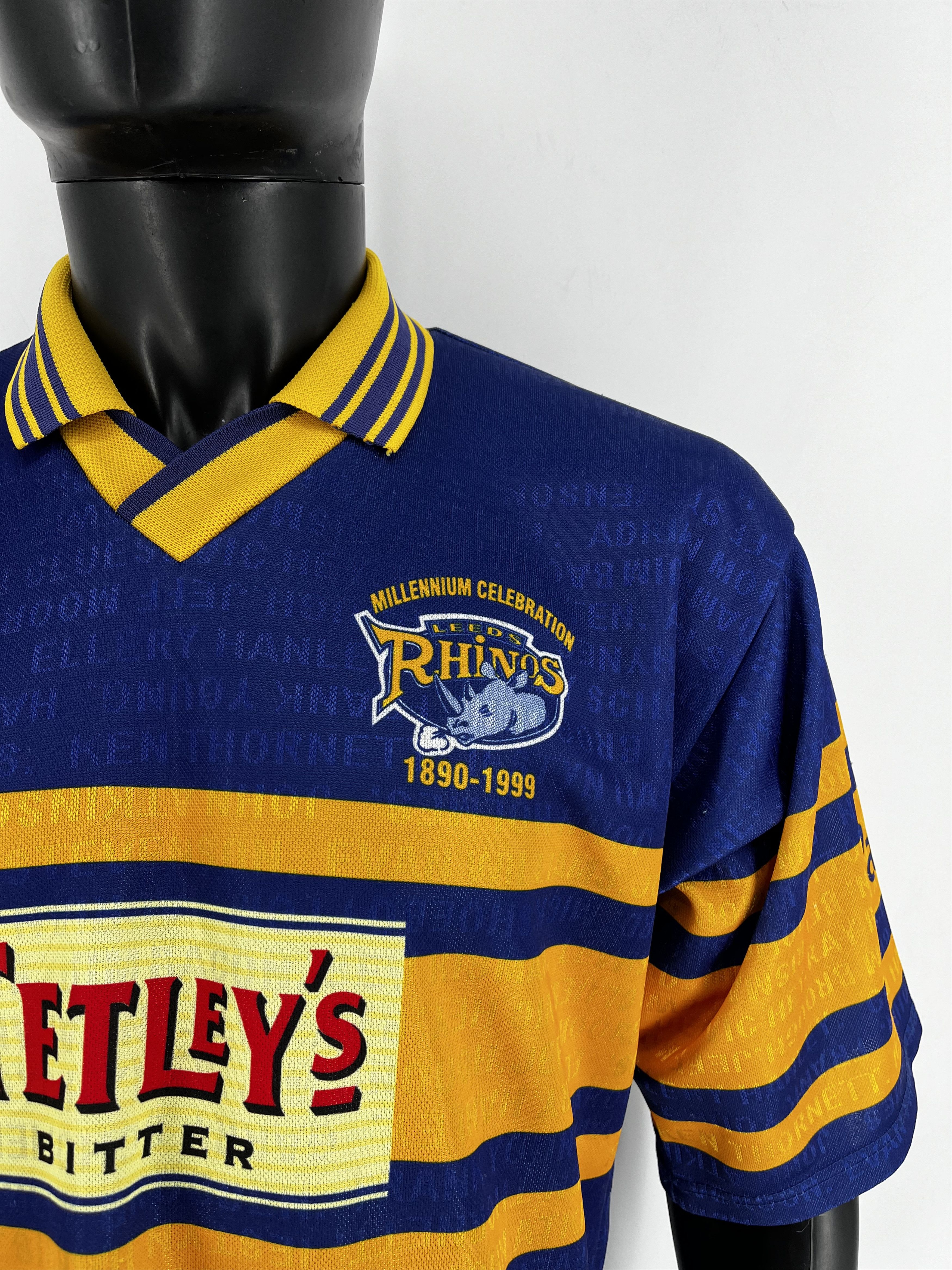 Asics × Vintage Vintage Leeds Rhinos Home Rugby Shirt Jersey ASICS Size US L / EU 52-54 / 3 - 6 Thumbnail