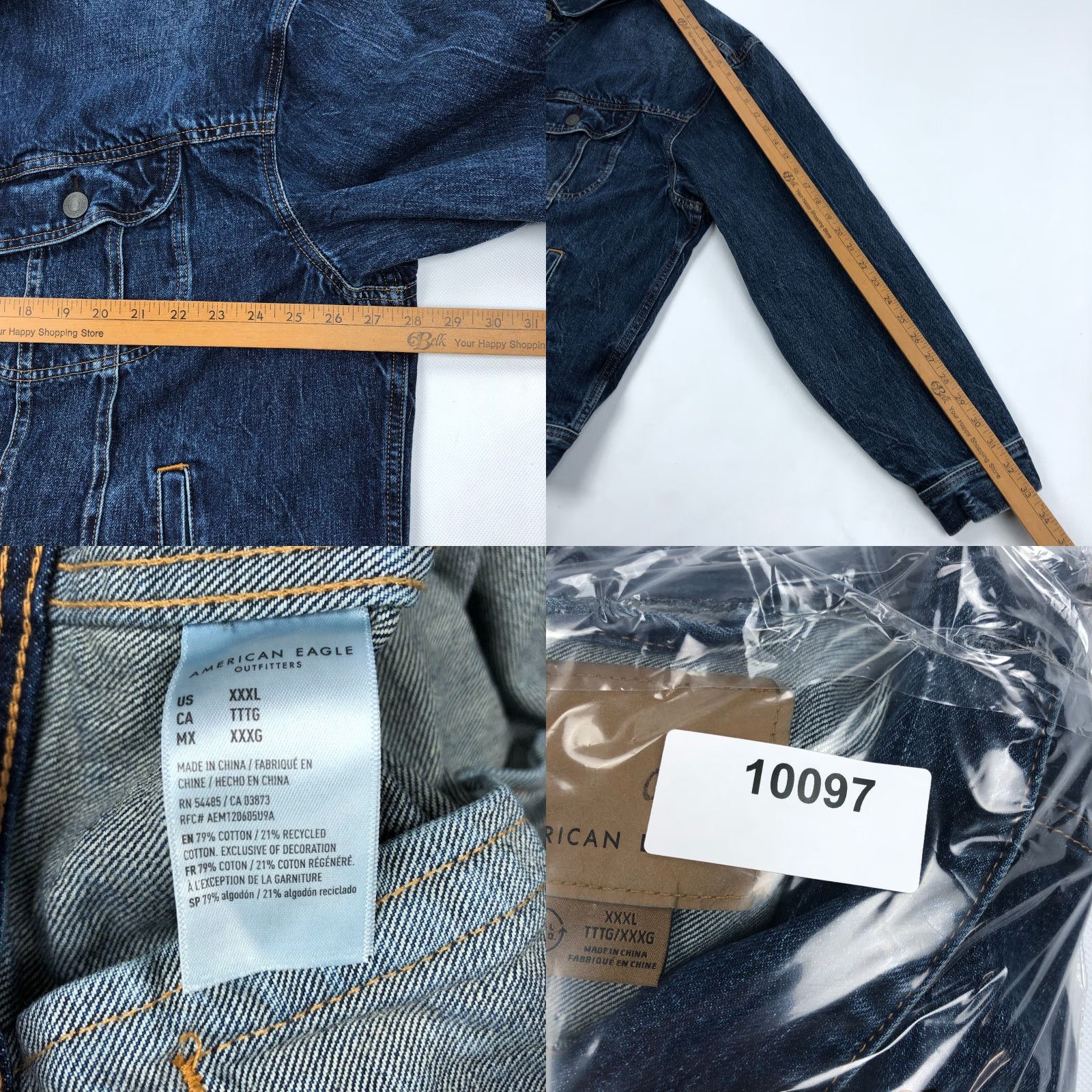 American Eagle Outfitters The Summer I Turned Pretty Cast + Crew Denim Jacket American Eagle Adult 3XL S3 Trucker Blue Mens Denim Jacket Size US XXL / EU 58 / 5 - 8 Thumbnail