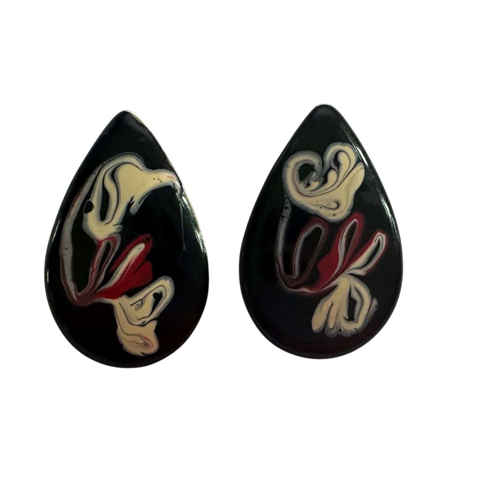 Other Women's Tear Drop Shaped Earrings with Swirl Design Size ONE SIZE - 2 Thumbnail