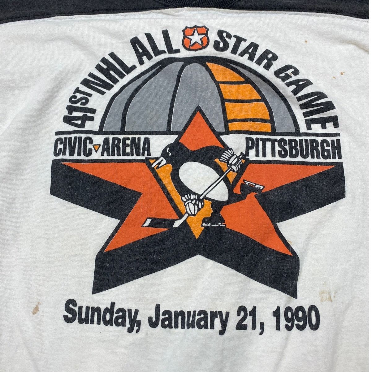 VTG 1990 Pittsburgh Penguins 41st NHL Allstar Game Men's M.