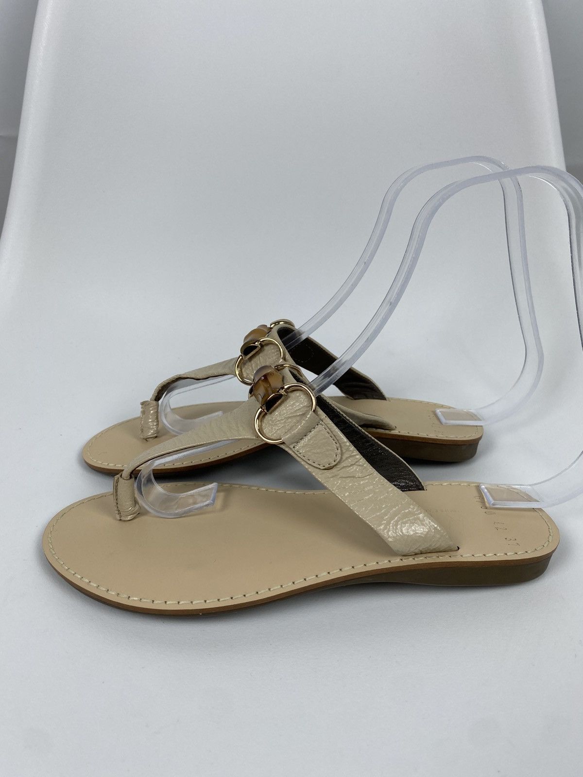 Other Waggon Paris Genuine Leather Flip Flops Slides size 37 Size US 7 / IT 37 - 3 Thumbnail