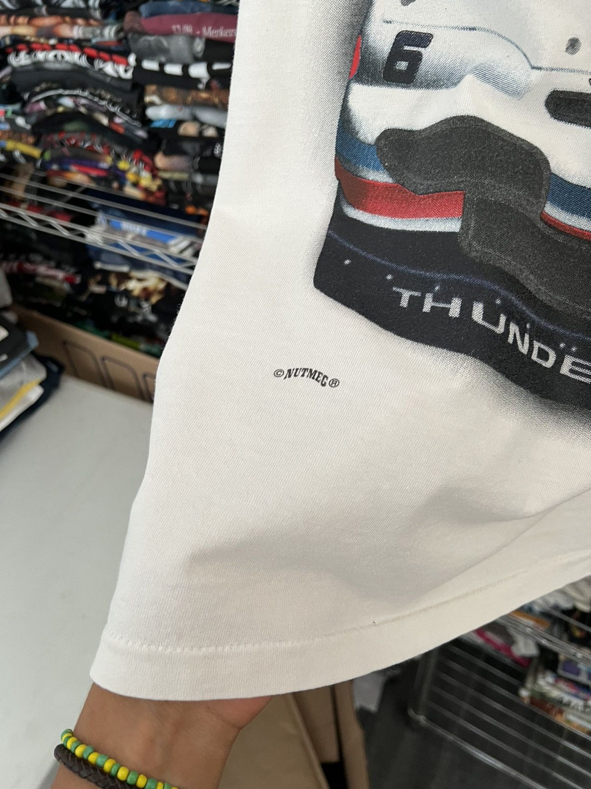 NASCAR 90s Mark Martin Shattered Tee Single Stitch Racing Nutmeg Size US XL / EU 56 / 4 - 6 Thumbnail