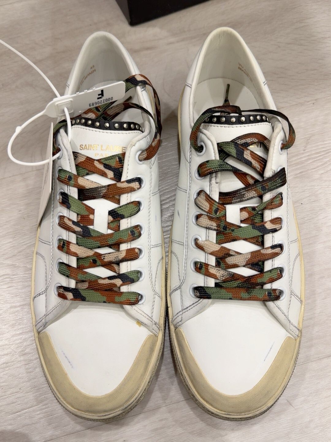Saint Laurent Paris Saint Laurent Camouflage Lace-Up Sneakers Size US 9 / EU 42 - 1 Thumbnail