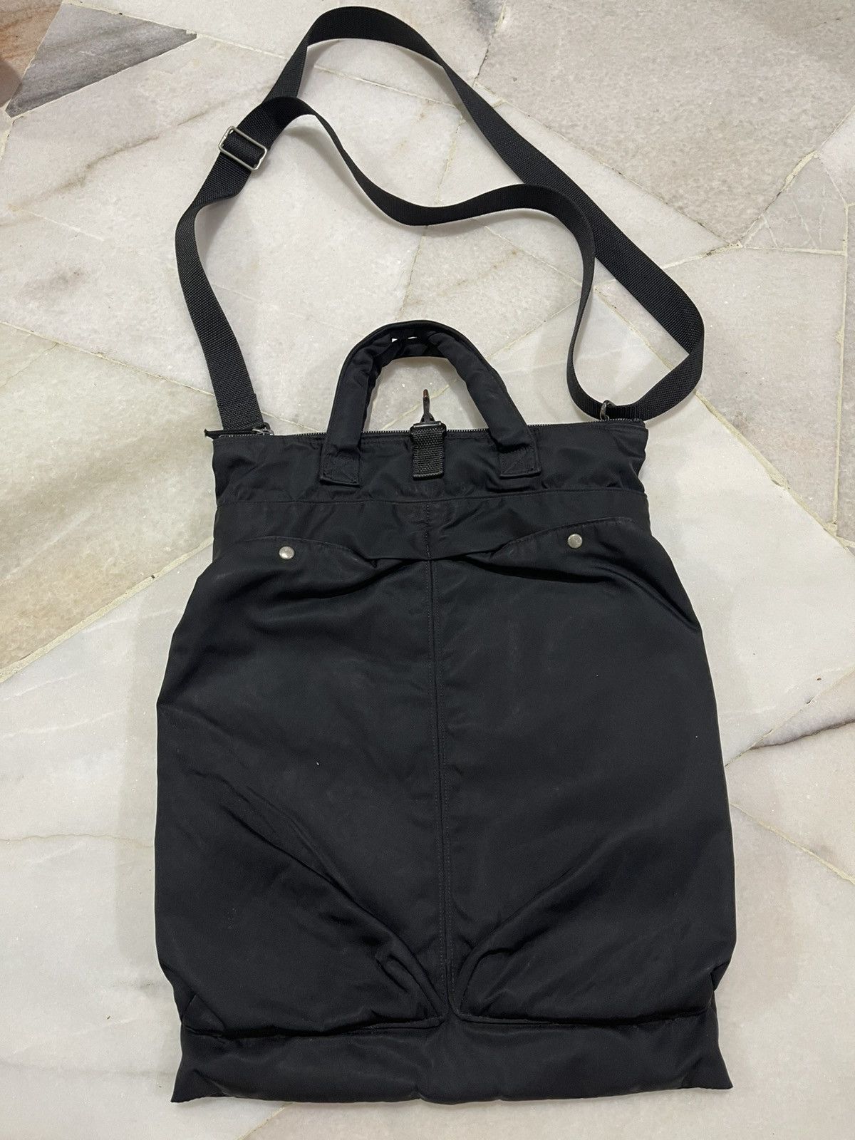 Helmut Lang HELMUT LANG 04AW 2WAY LEATHER SHOULDER BAG/ NYLON