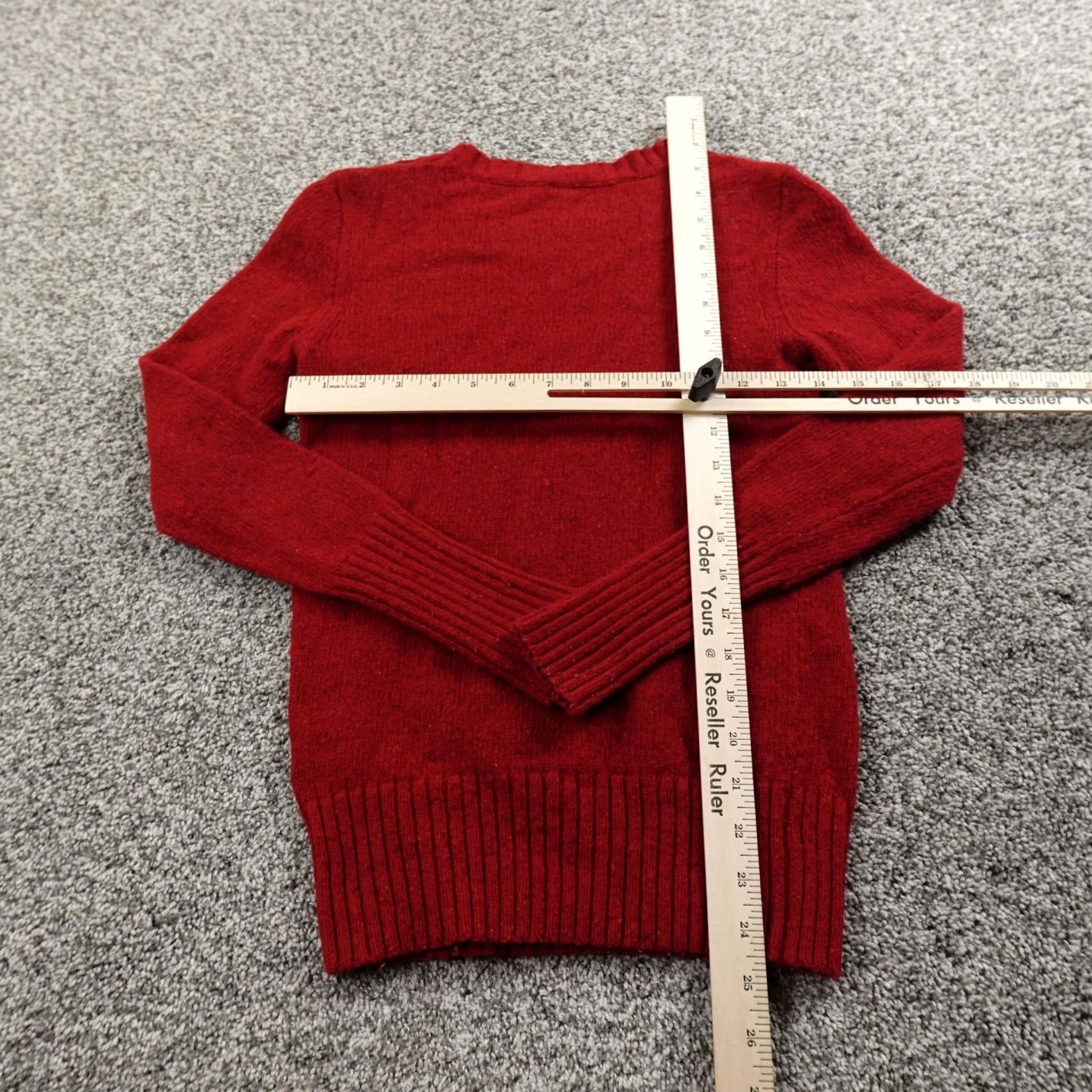 J.Crew J.CREW Sweater Womens XS Red Lambswool Crewneck Knit Cozy Soft Warm Pullover Size XS / US 0-2 / IT 36-38 - 6 Thumbnail