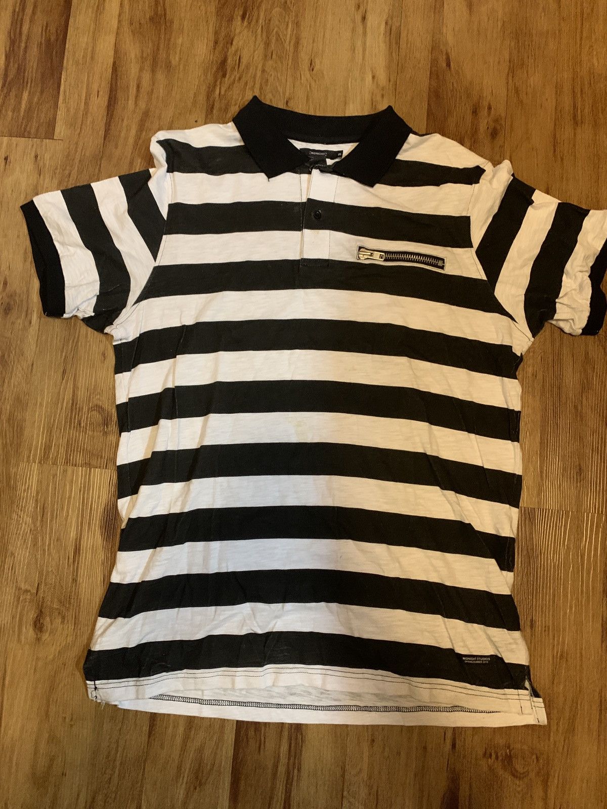 Midnight Studios Midnight Studios Death Disco Striped Polo 2015 Size US L / EU 52-54 / 3 - 1 Thumbnail