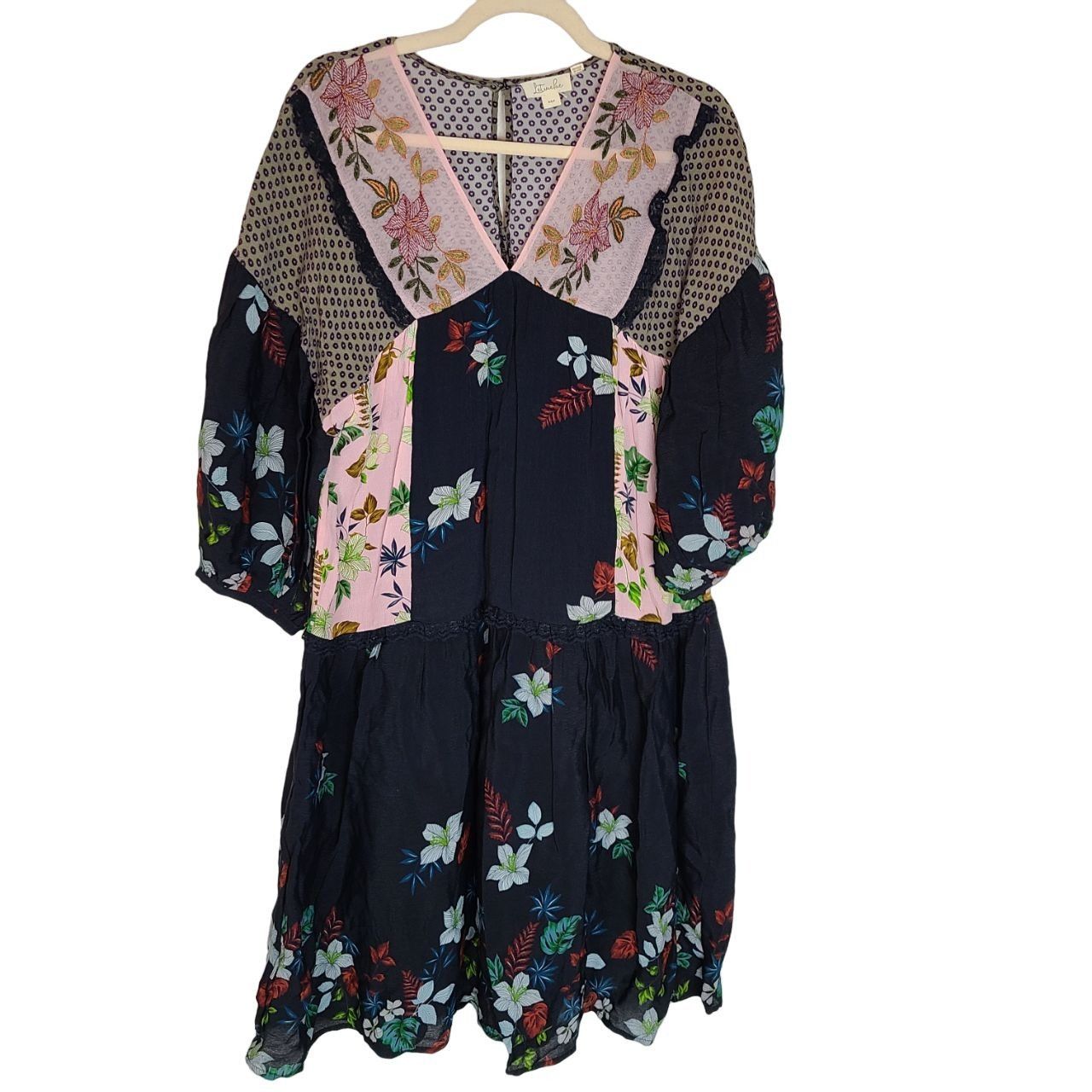 anthropologie black floral dress Anthropologie Sleeveless Dress, Black Print Womens Size Medi main image 1