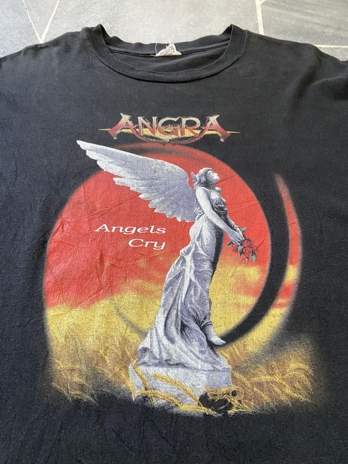 Band Tees Vintage 90s Angra Angels Cry Heavy Metal Band Tour Tee Size US L / EU 52-54 / 3 - 5 Thumbnail