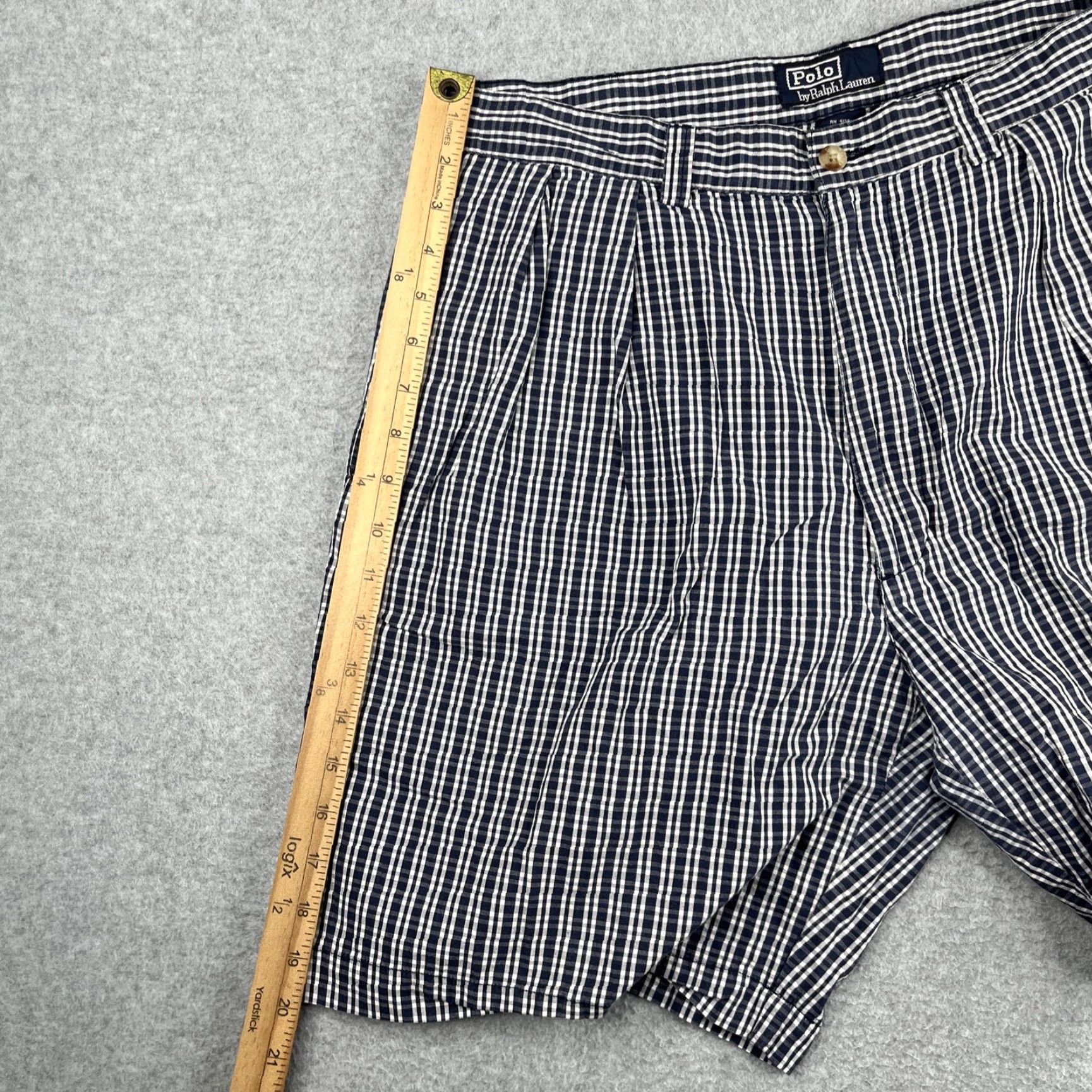 Polo Ralph Lauren Polo Ralph Lauren Golf Shorts Size 35 Navy White Plaid Pleated Casual Golfer Men Size US S / EU 44-46 / 1 - 7 Thumbnail