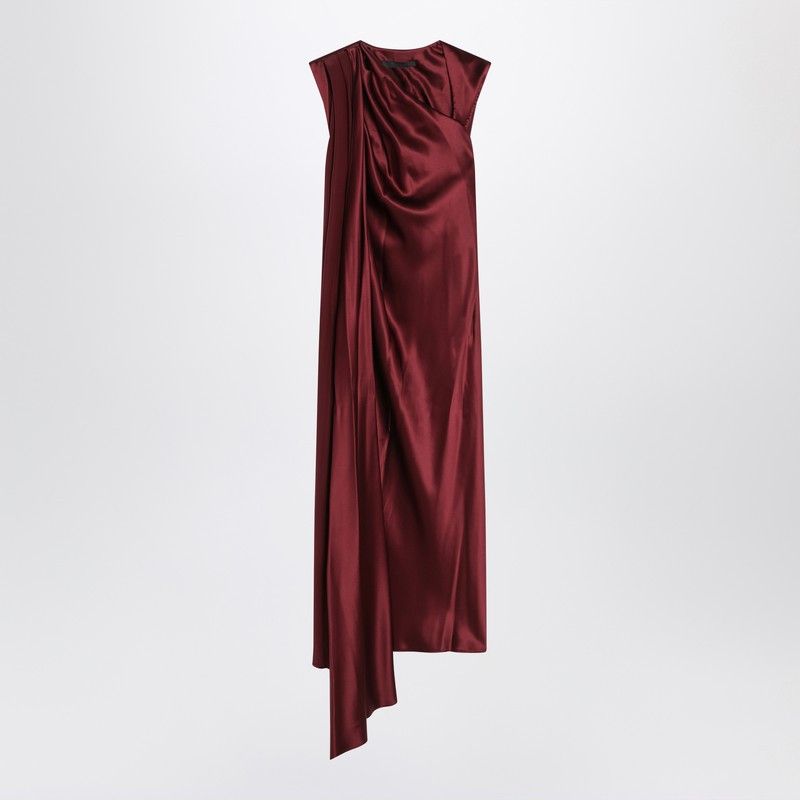 Max Mara Pianoforte Raspberry Cape Detail Dress