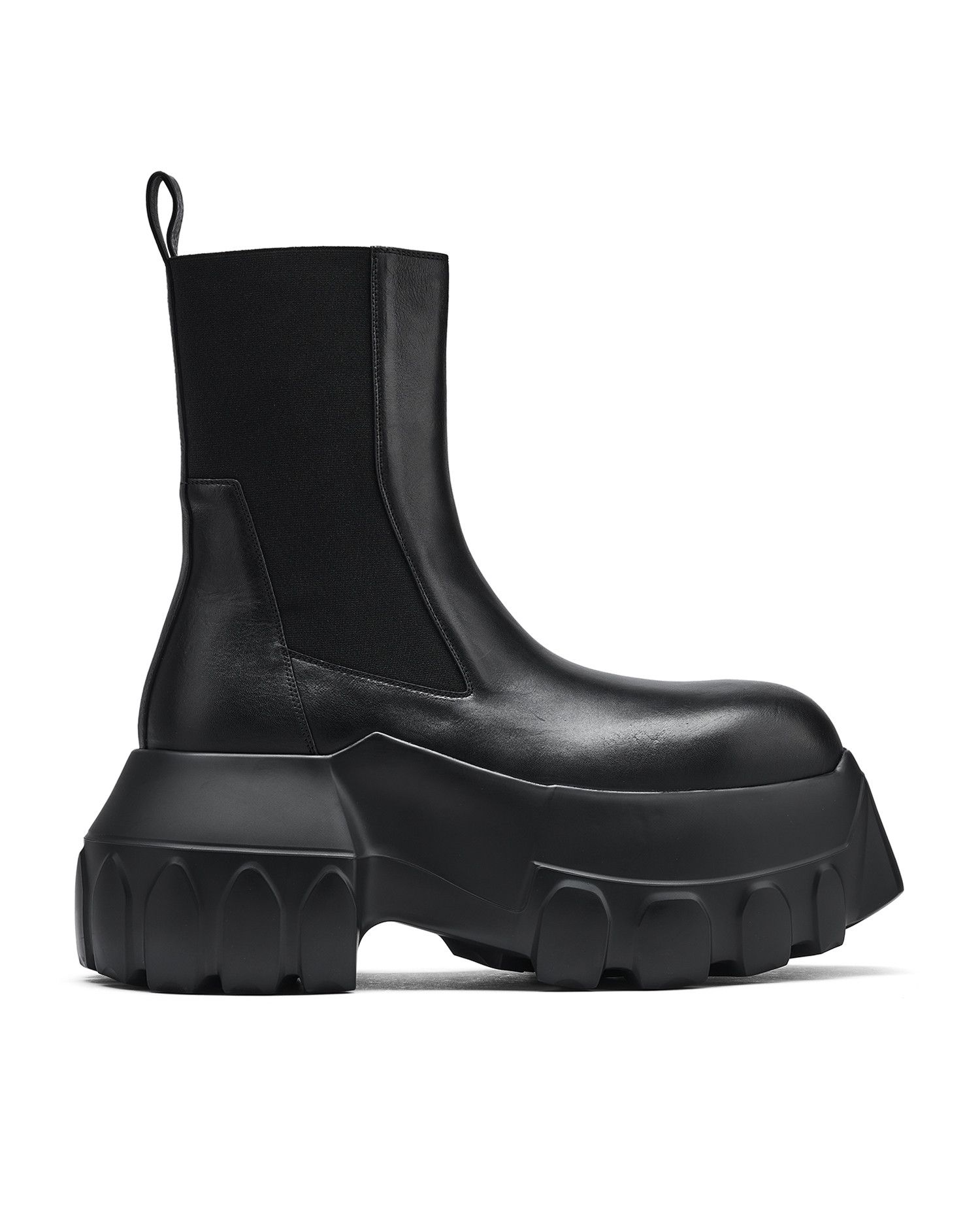 Rick Owens Fogachine Fog Pocket Moto Bevel Heeled Platform Kiss 