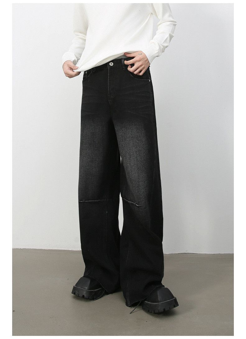 Japanese Brand × Vintage American trendy street patchwork men's straight loose jeans Size US 32 / EU 48 - 2 Thumbnail