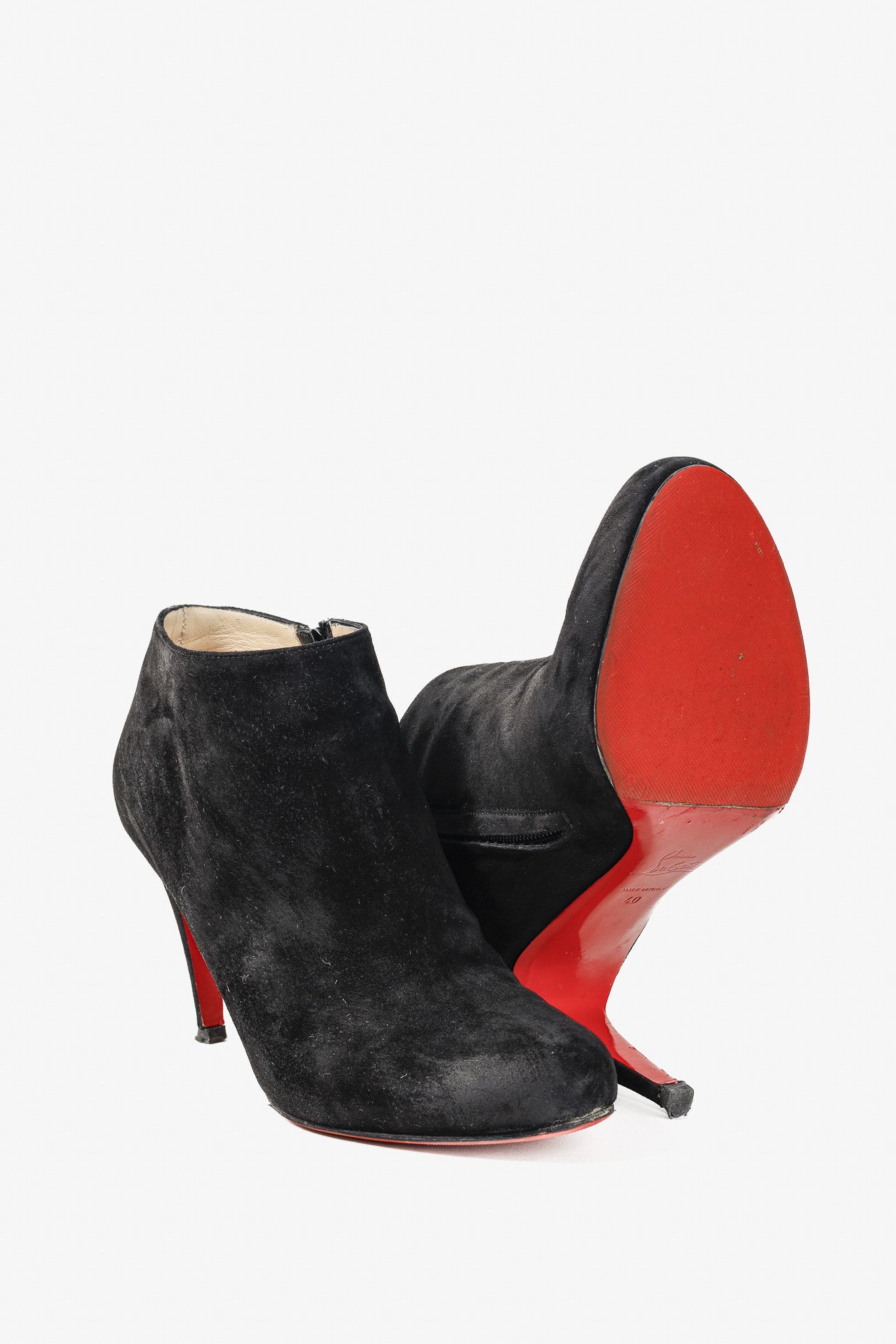 Christian Louboutin Christian Louboutin Belle 85 Veau Velours Ankle Booties Size US 9.5 / IT 39.5 - 4 Thumbnail